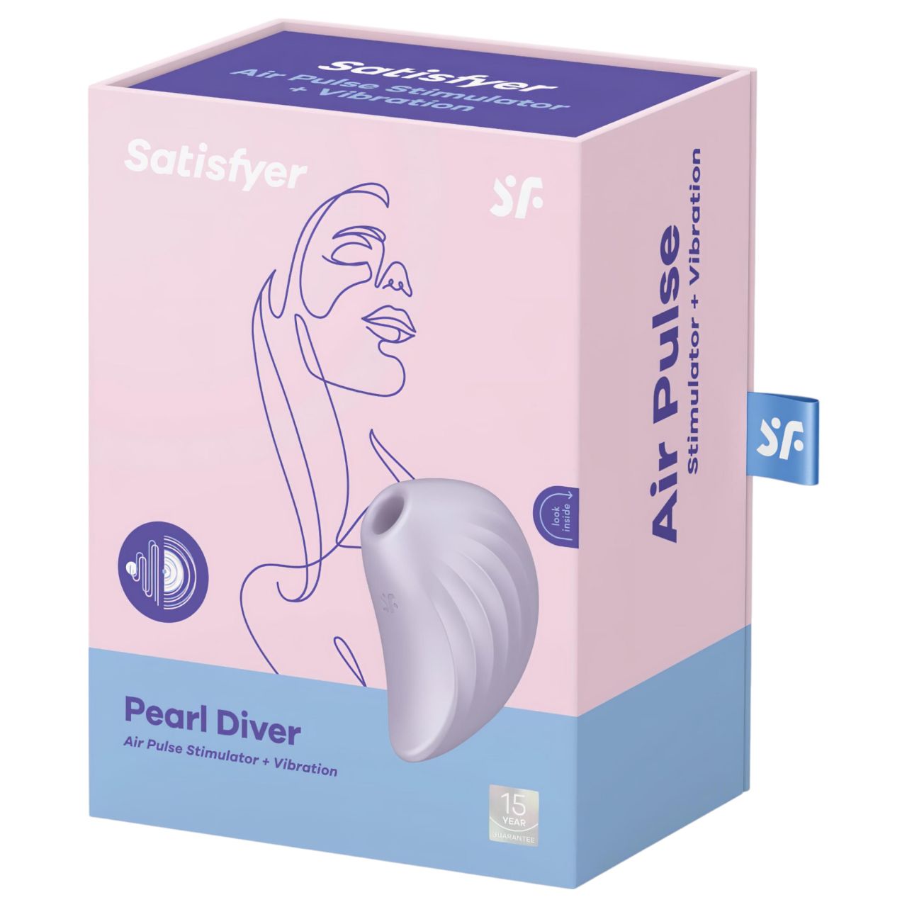 Satisfyer Pearl Diver - léghullámos csikló vibrátor (viola)