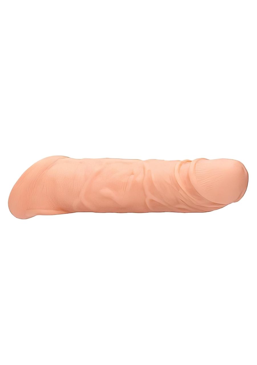 RealRock Penis Sleeve 8 - testszínű élethű péniszköpeny hosszabbító (21 cm)