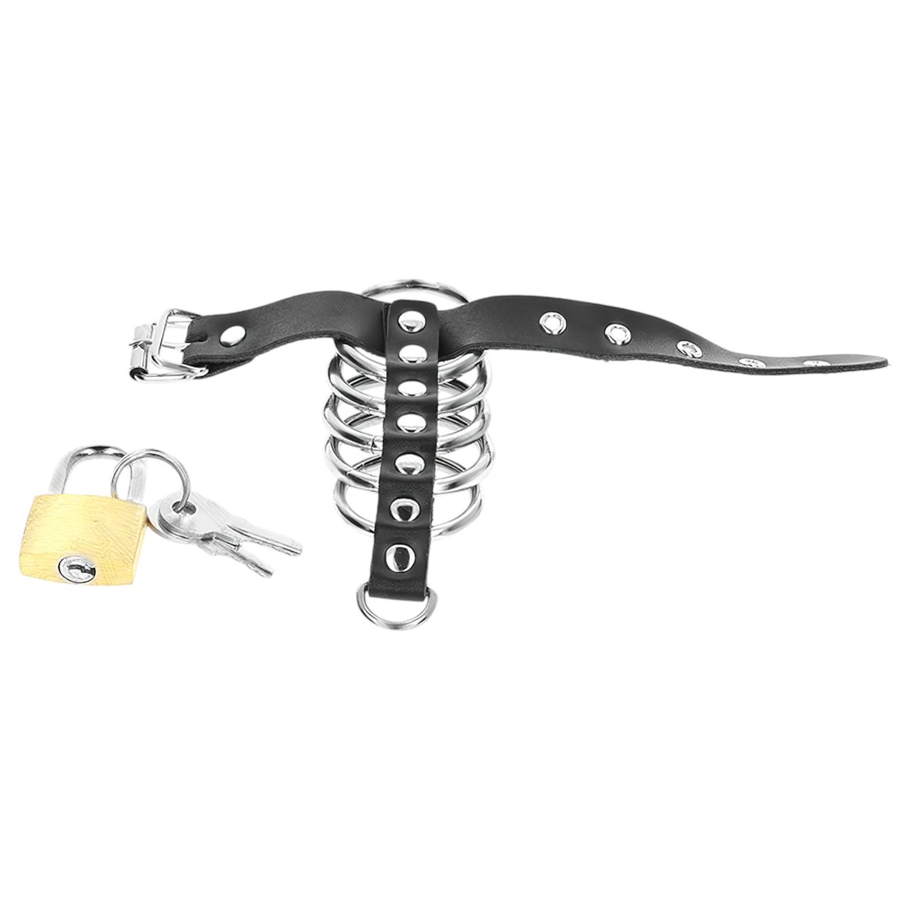 Kink - péniszgyűrű fémgyűrűkkel (fekete) Kink - péniszgyűrű fémgyűrűkkel (fekete)