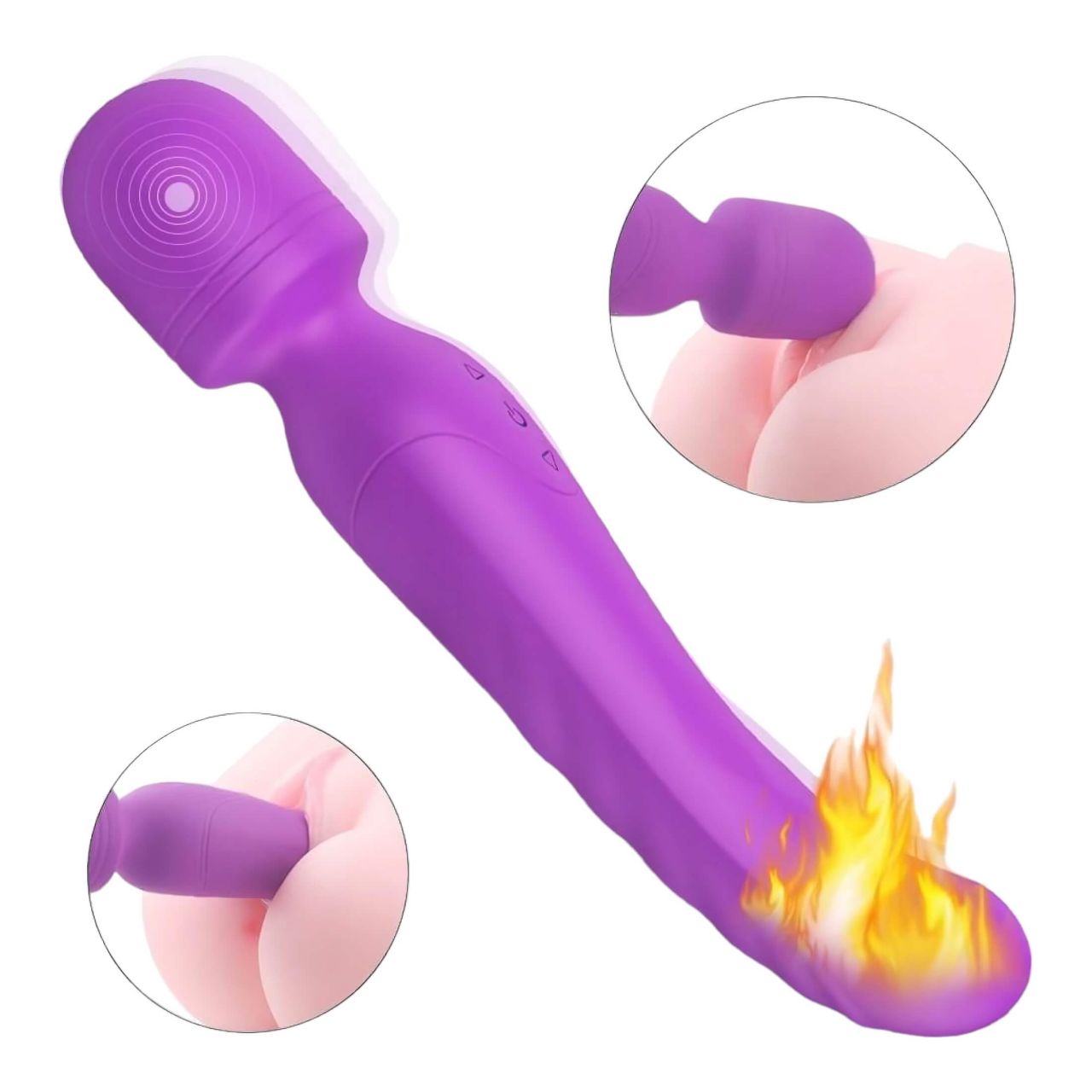 Sex HD Iris - 2 motoros melegítő masszírozó vibrátor (lila)