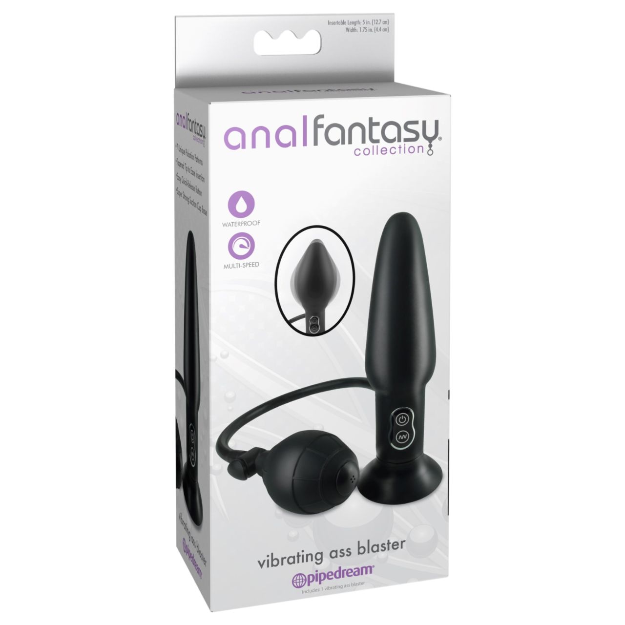 / Pipedream - Anal Fantasy - pumpálható vibrációs anál plug (fekete) / Pipedream - Anal Fantasy - pumpálható vibrációs anál plug (fekete)