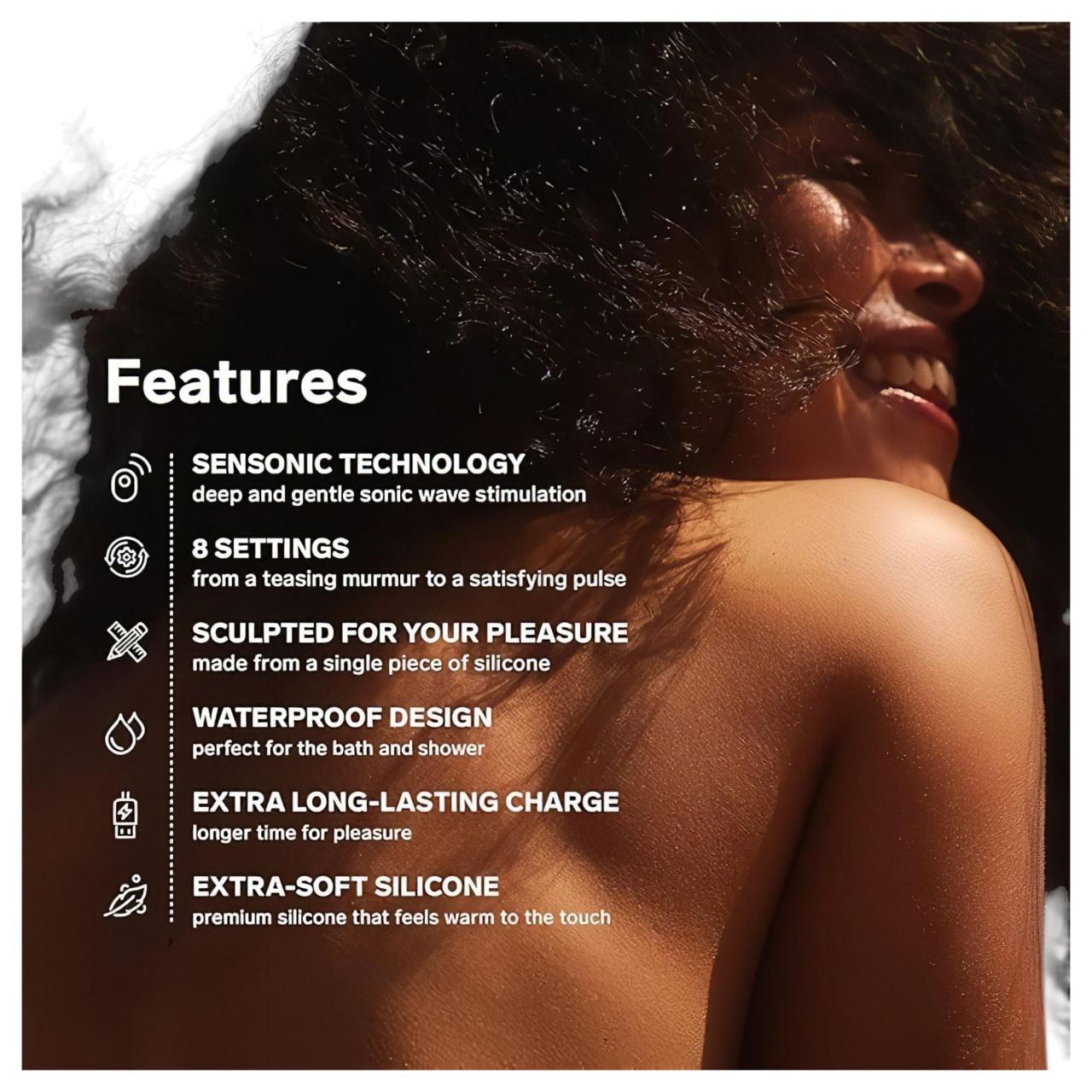 LELO Sona - hanghullámos csiklóizgató (fekete)