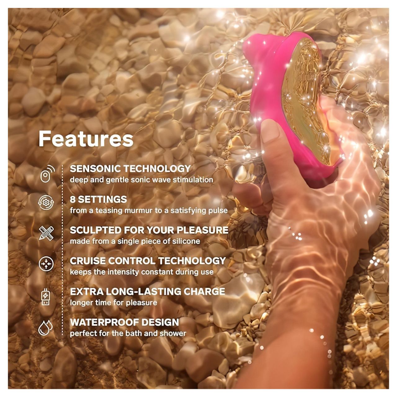 LELO Sona Cruise - hanghullámos csiklóizgató (cseresznye) LELO Sona Cruise - hanghullámos csiklóizgató (cseresznye)