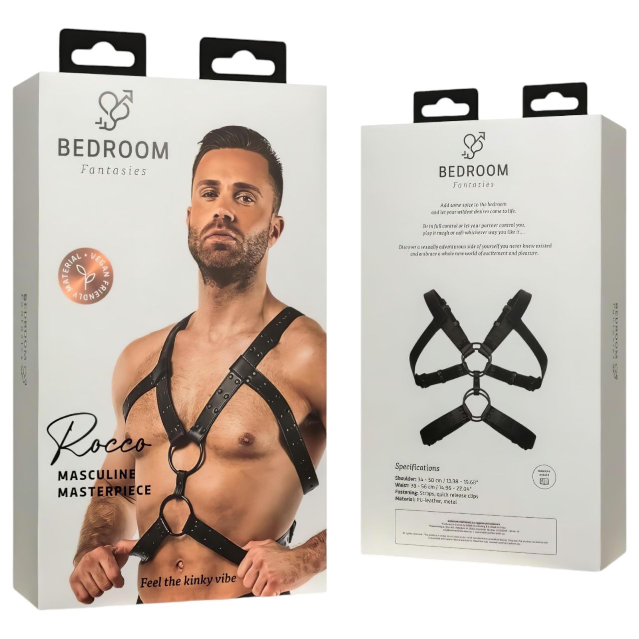 Bedroom Fantasies Rocco - testhám felső (fekete) - S-XL Bedroom Fantasies Rocco - testhám felső (fekete) - S-XL