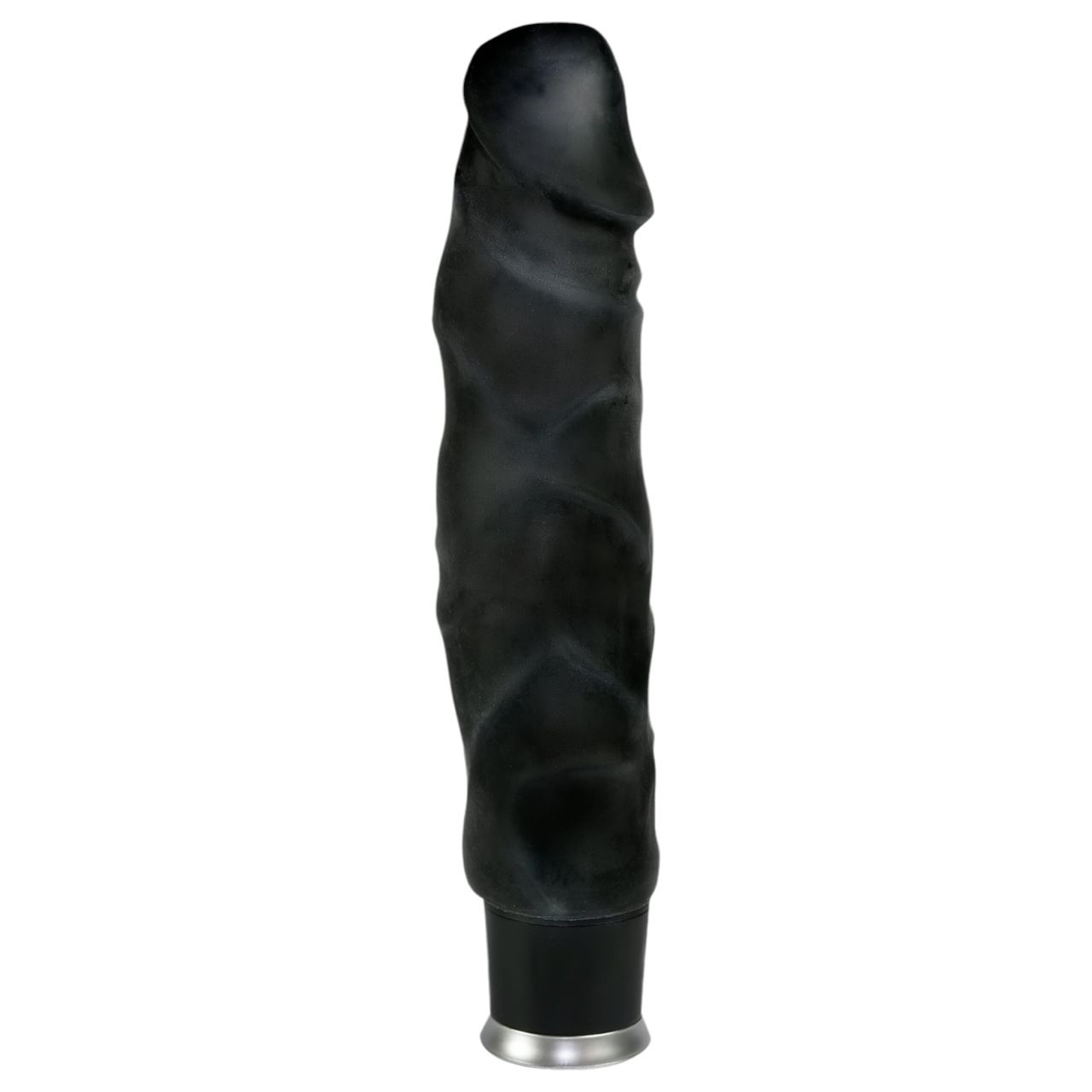 Nature Skin - élethű vibrátor - fekete (22cm)