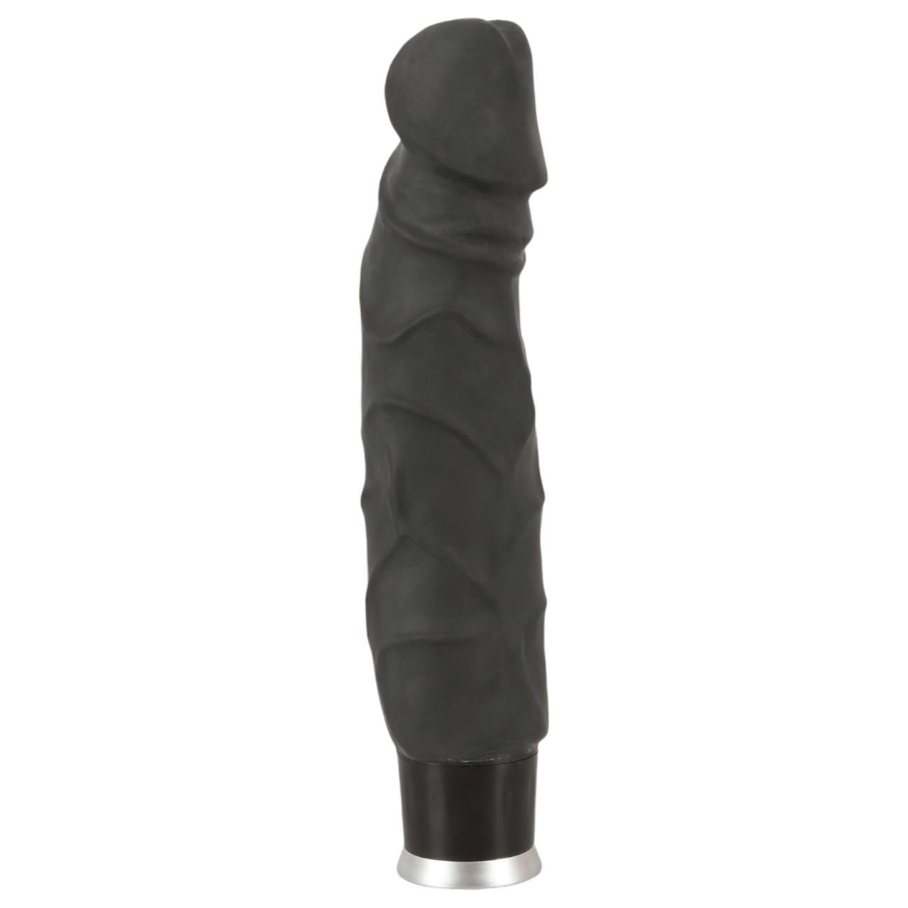 Nature Skin - élethű vibrátor - fekete (22cm)