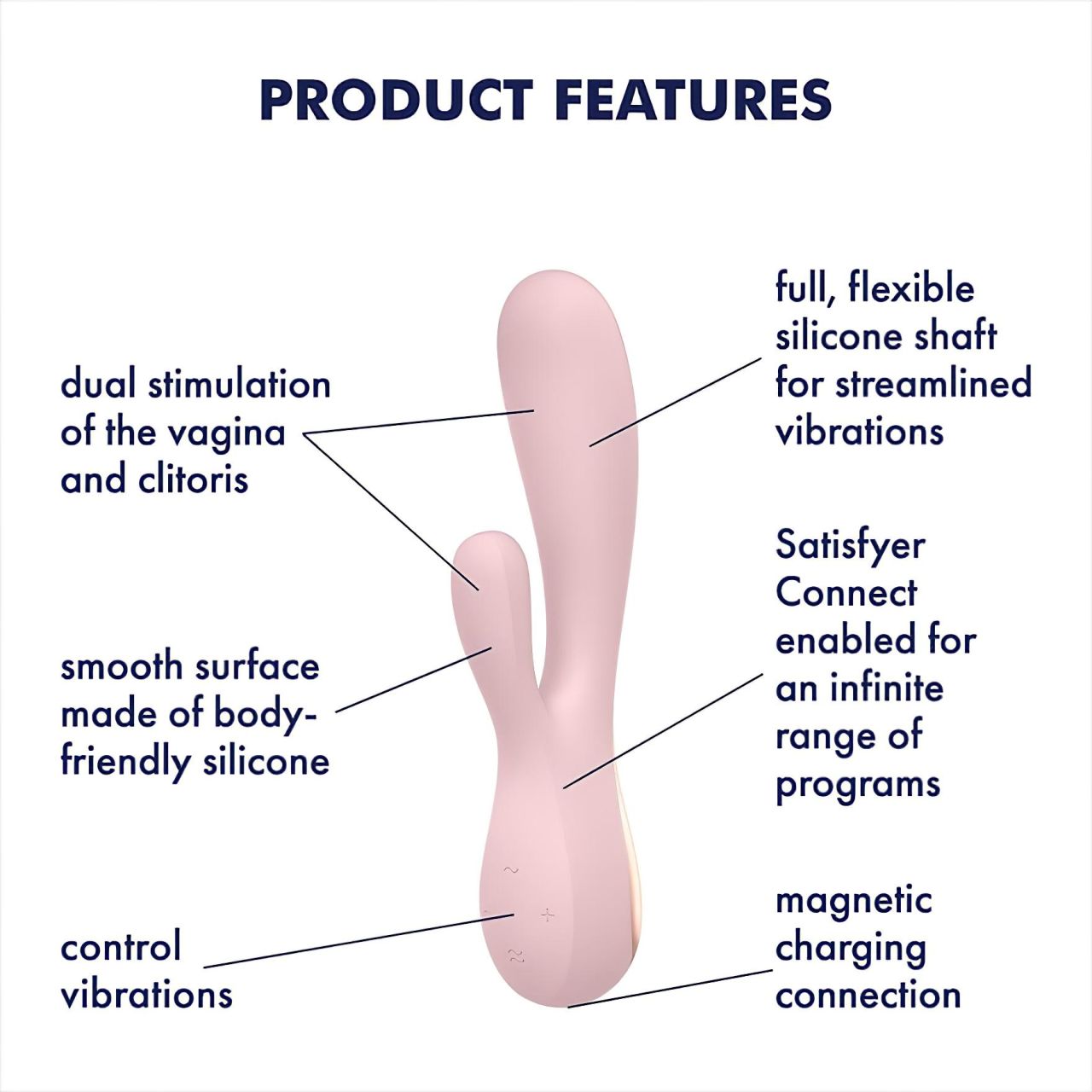 / Satisfyer Mono Flex - okos vízálló vibrátor (pink)
