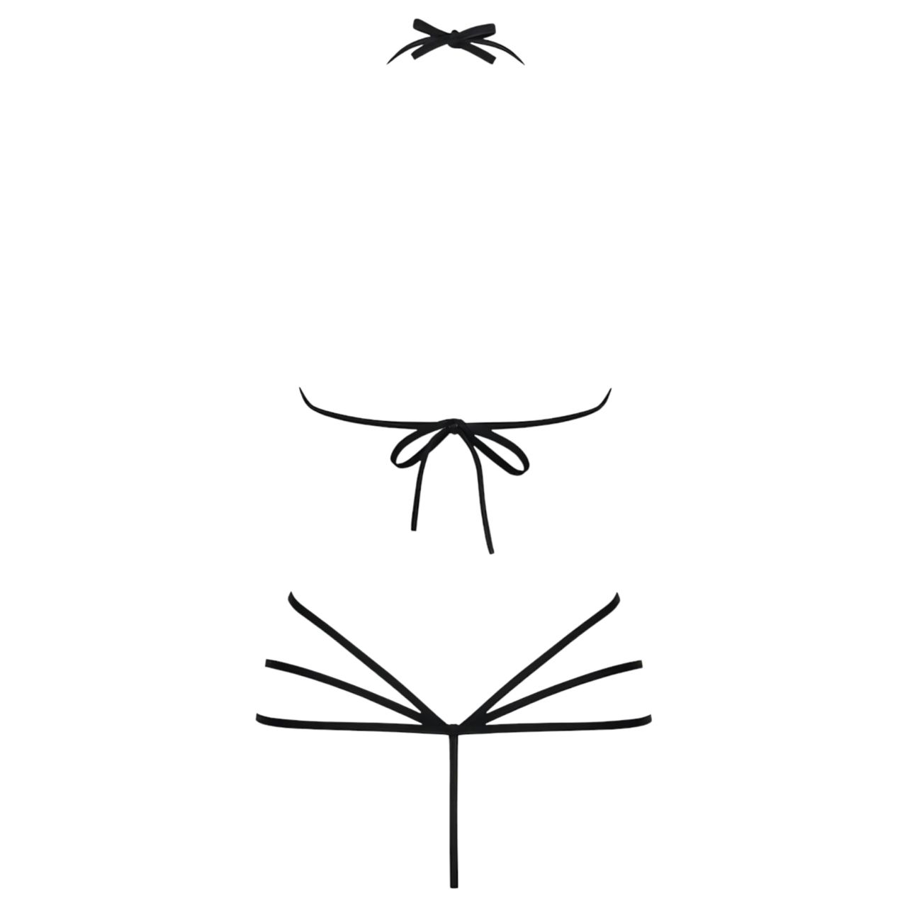 Obsessive - dísz testhám body (fekete) - S/M Obsessive - dísz testhám body (fekete) - S/M