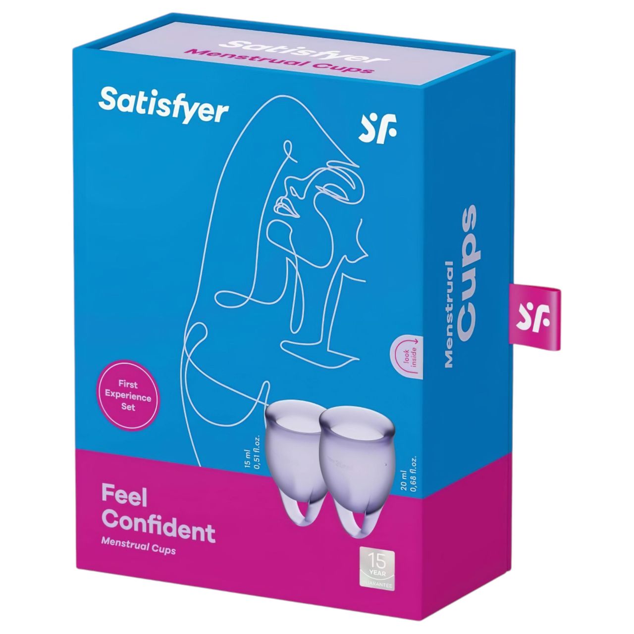Satisfyer Feel Confident - menstruációs kehely szett (lila)