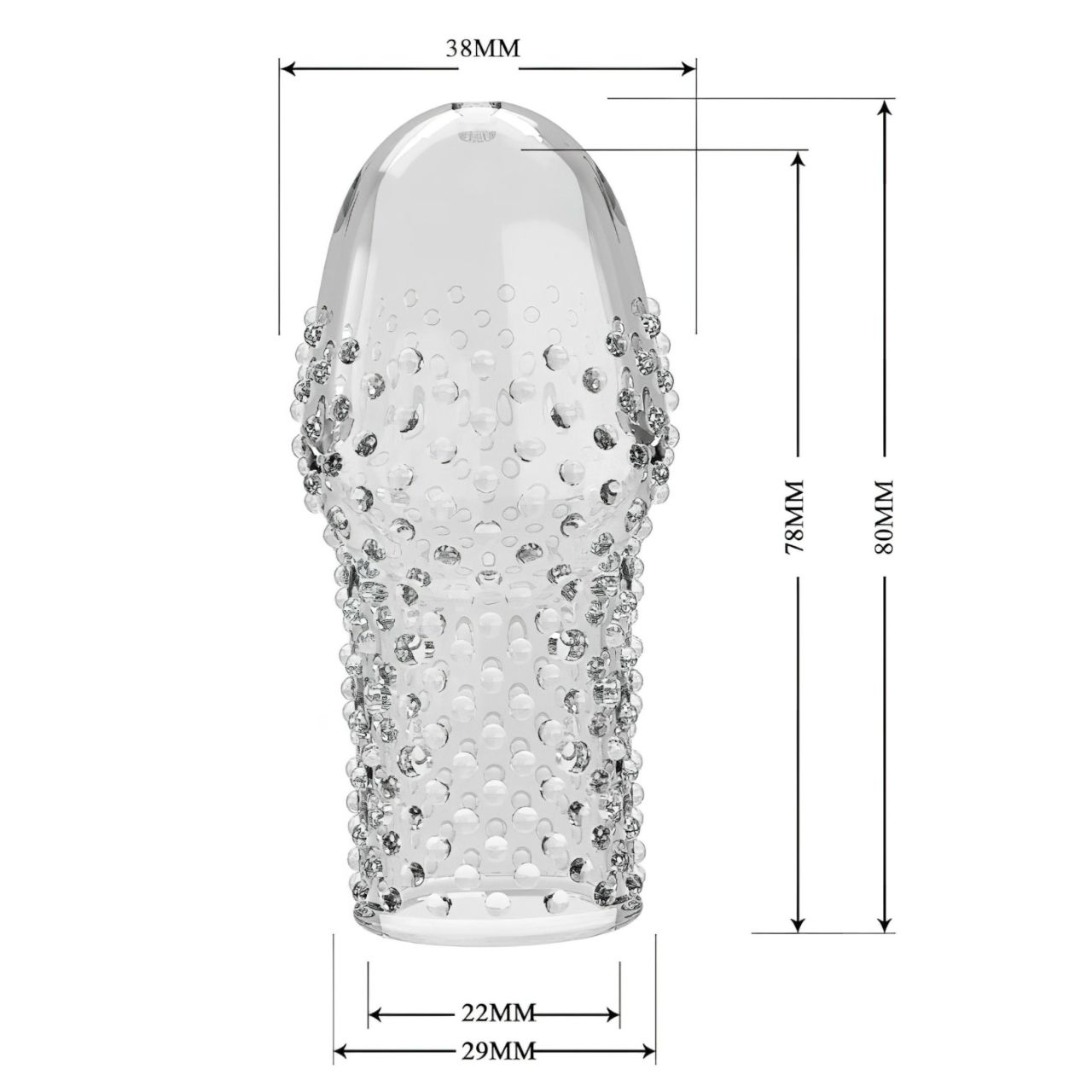 Pretty Love Becks - péniszköpeny (áttetsző)