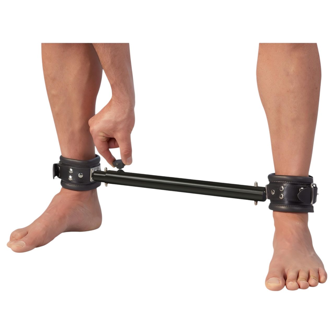 ZADO - kis lábterpesztő rúd, bondage szett (fekete)