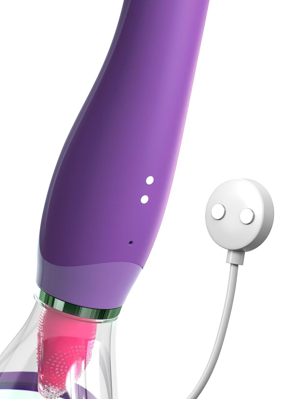 Pipedream Fantasy - akkus 3in1 nyelves csiklóizgató vibrátor (lila)