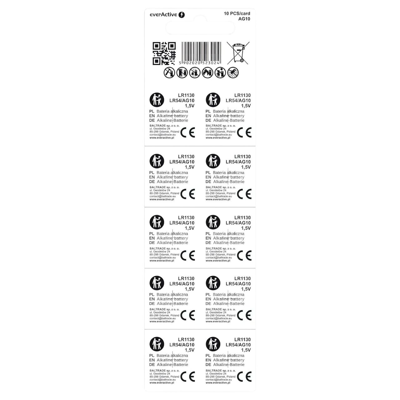 Elem - LR1130 LR54 - 10 db