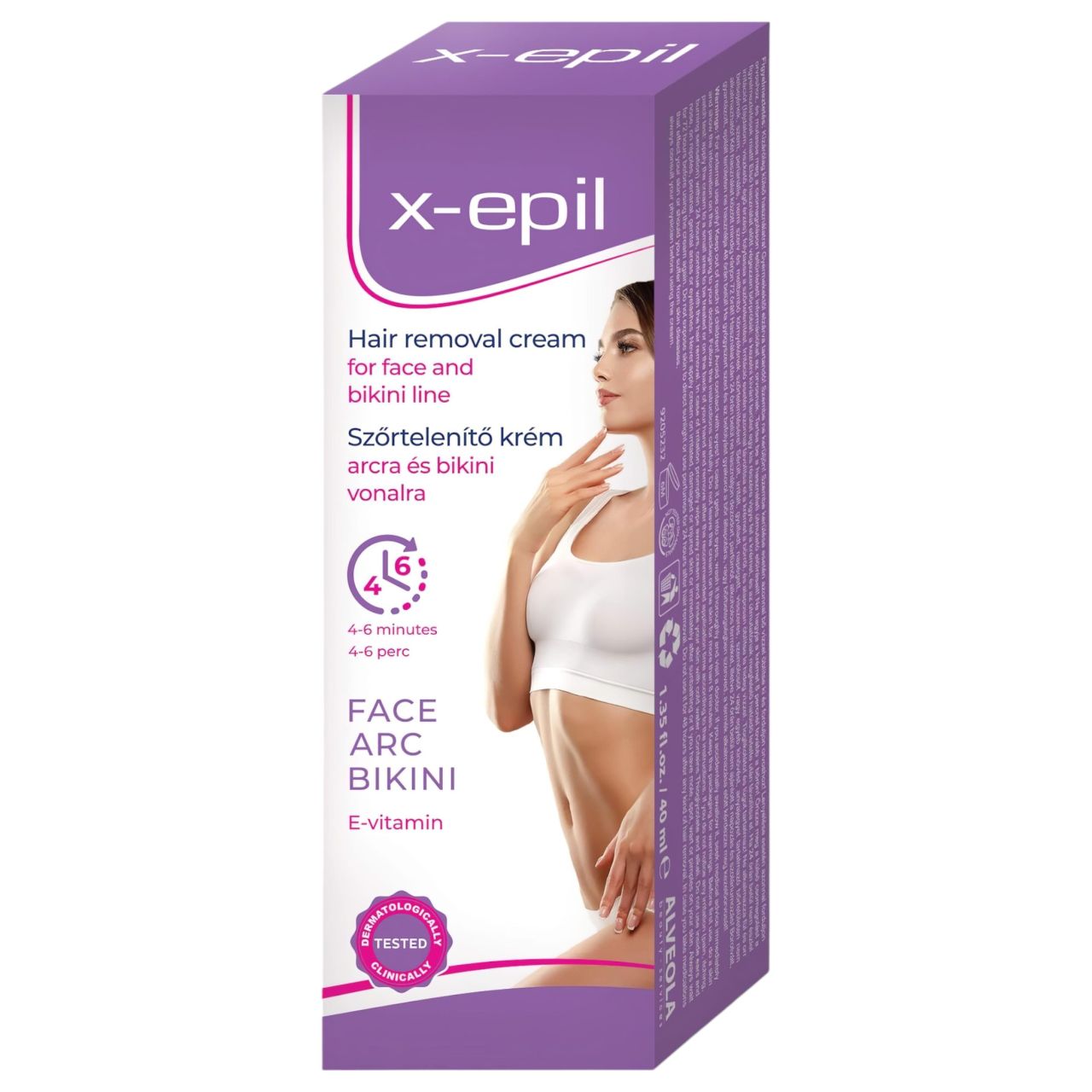 X-Epil - szőrtelenítő krém arcra/bikini vonalra (40ml) X-Epil - szőrtelenítő krém arcra/bikini vonalra (40ml)