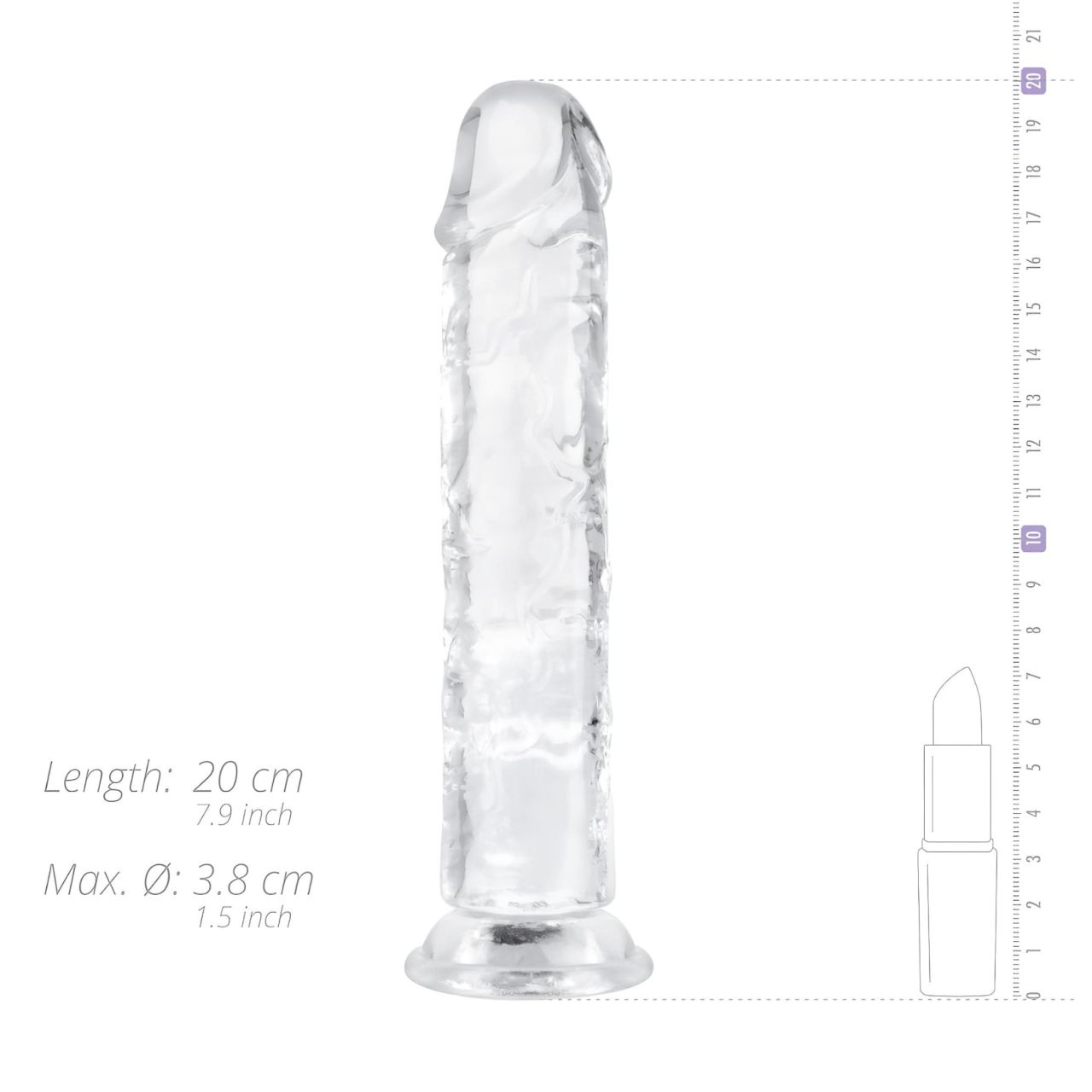 EasyToys - zselés dildó - 18cm (átlátszó) EasyToys - zselés dildó - 18cm (átlátszó)