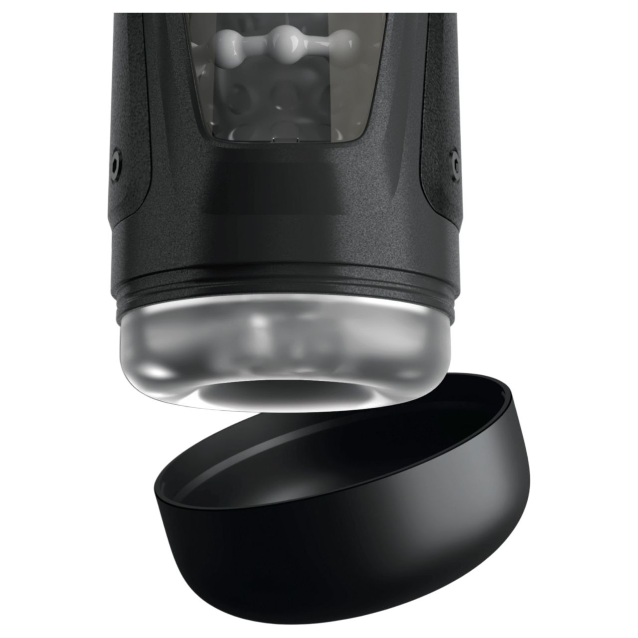 PDX Elite Moto-Bator Pro - gyöngyös, melegítős lökő maszturbátor (fekete)