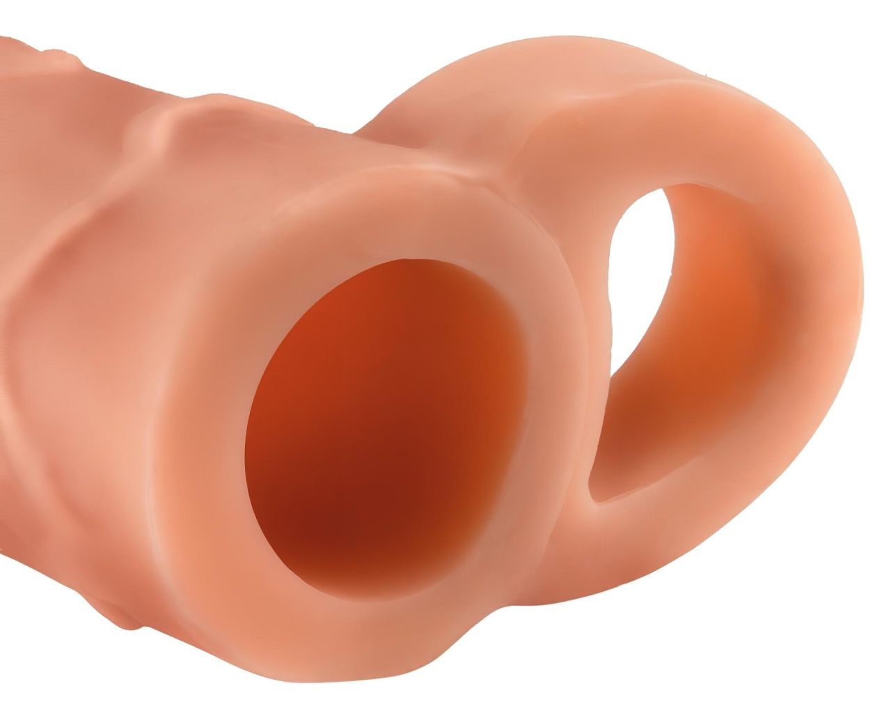 Pipedream X-TENSION Perfect 2 - heregyűrűs péniszköpeny (19 cm, testszínű)