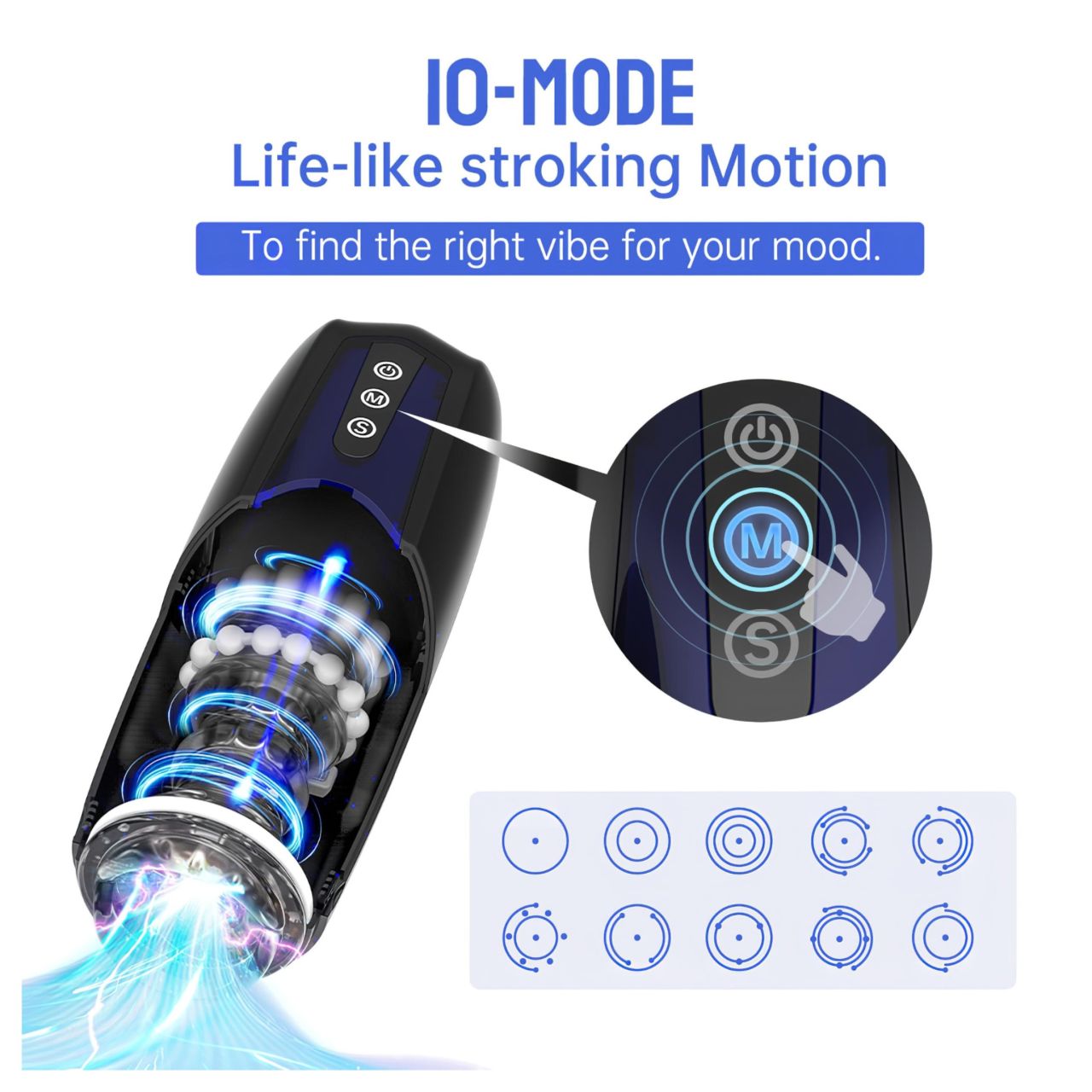 Magic Motion Xone - App-vezérelt maszturbátor, férfiaknak (kék) Magic Motion Xone - App-vezérelt maszturbátor, férfiaknak (kék)