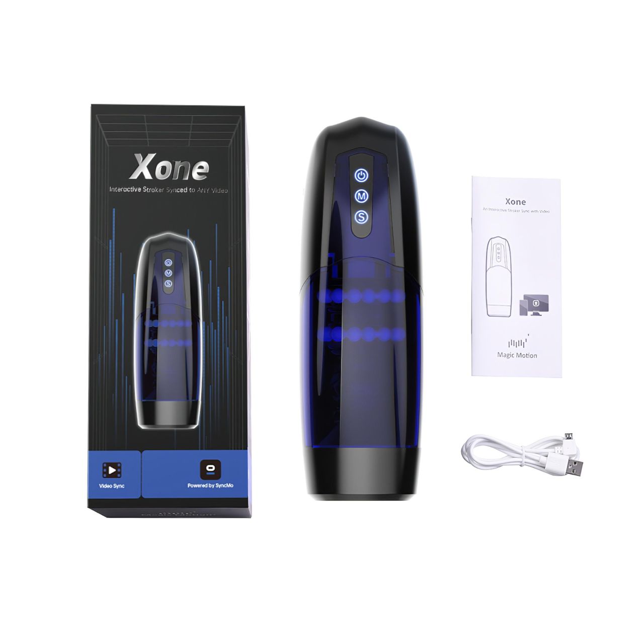Magic Motion Xone - App-vezérelt maszturbátor, férfiaknak (kék) Magic Motion Xone - App-vezérelt maszturbátor, férfiaknak (kék)