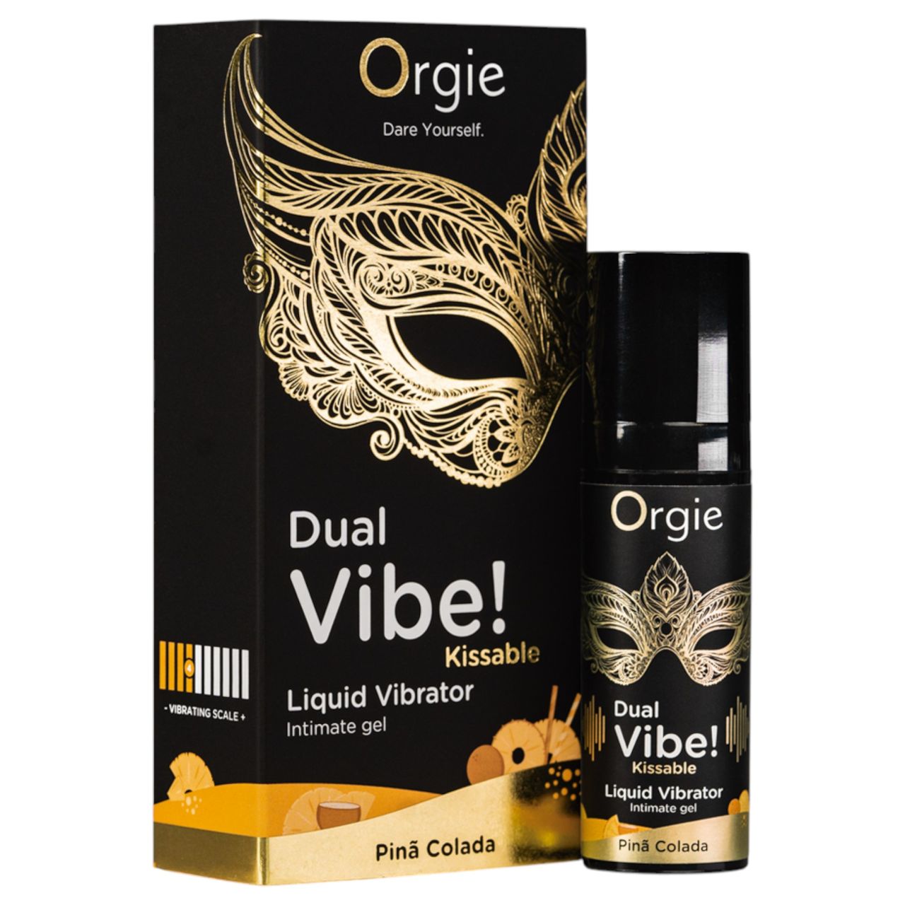 Orgie Dual Vibe! - folyékony vibrátor - Pinã Colada (15ml)