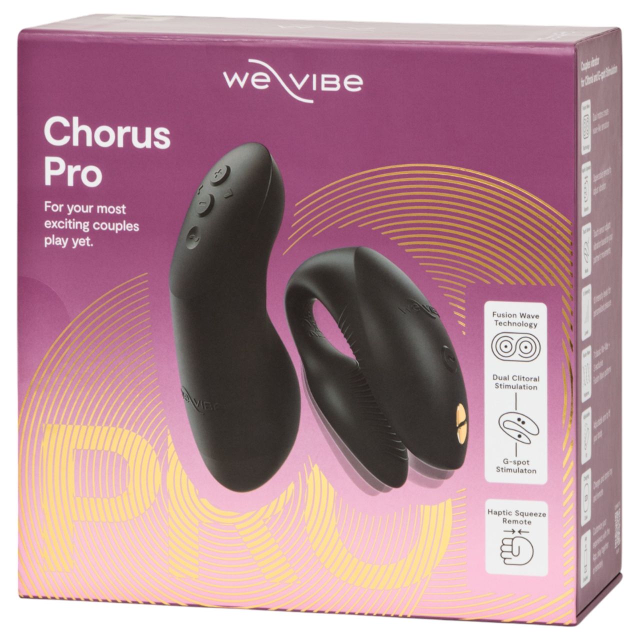We-Vibe Chorus Pro - okos, távirányítós párvibrátor (fekete)