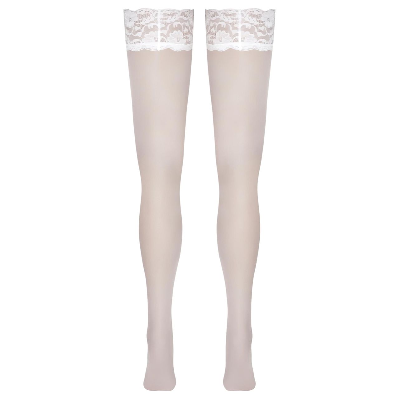 Cottelli - csipkés, virágos combfix (fehér) Cottelli - csipkés, virágos combfix (fehér)