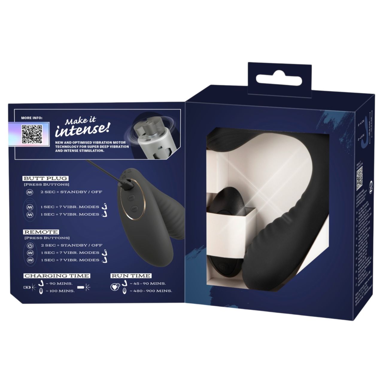 Intense - távirányítós prosztata vibrátor (fekete) Intense - távirányítós prosztata vibrátor (fekete)