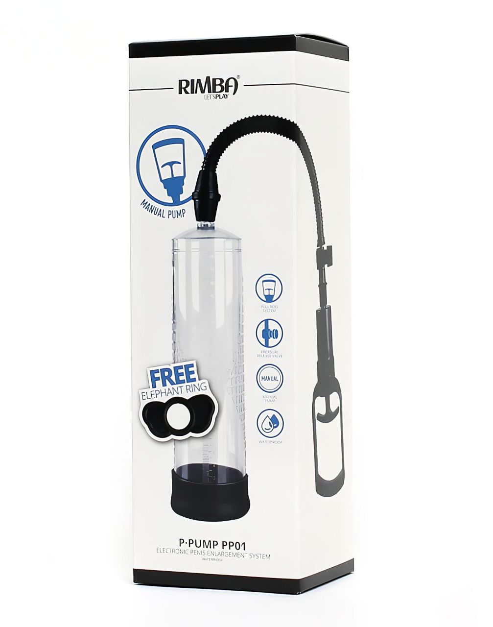 Rimba P-PP01 - kétujjas péniszpumpa (átlátszó)