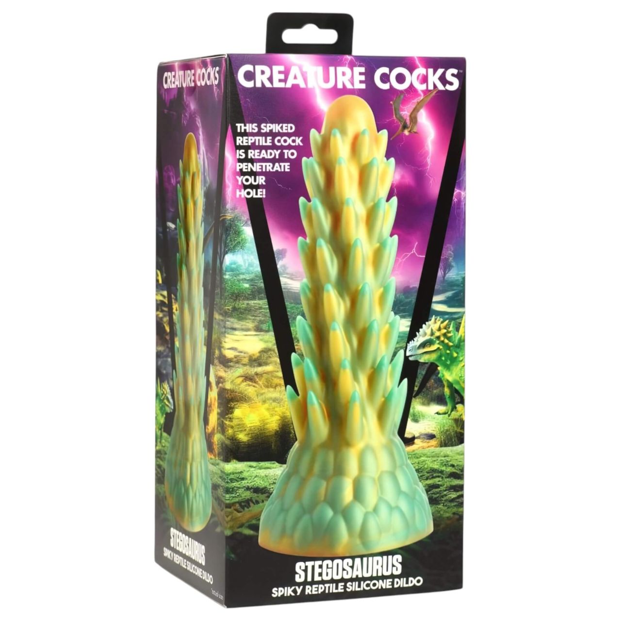 Creature Cocks Stegosaurus - szilikon dildó - 20cm (zöld) Creature Cocks Stegosaurus - szilikon dildó - 20cm (zöld)