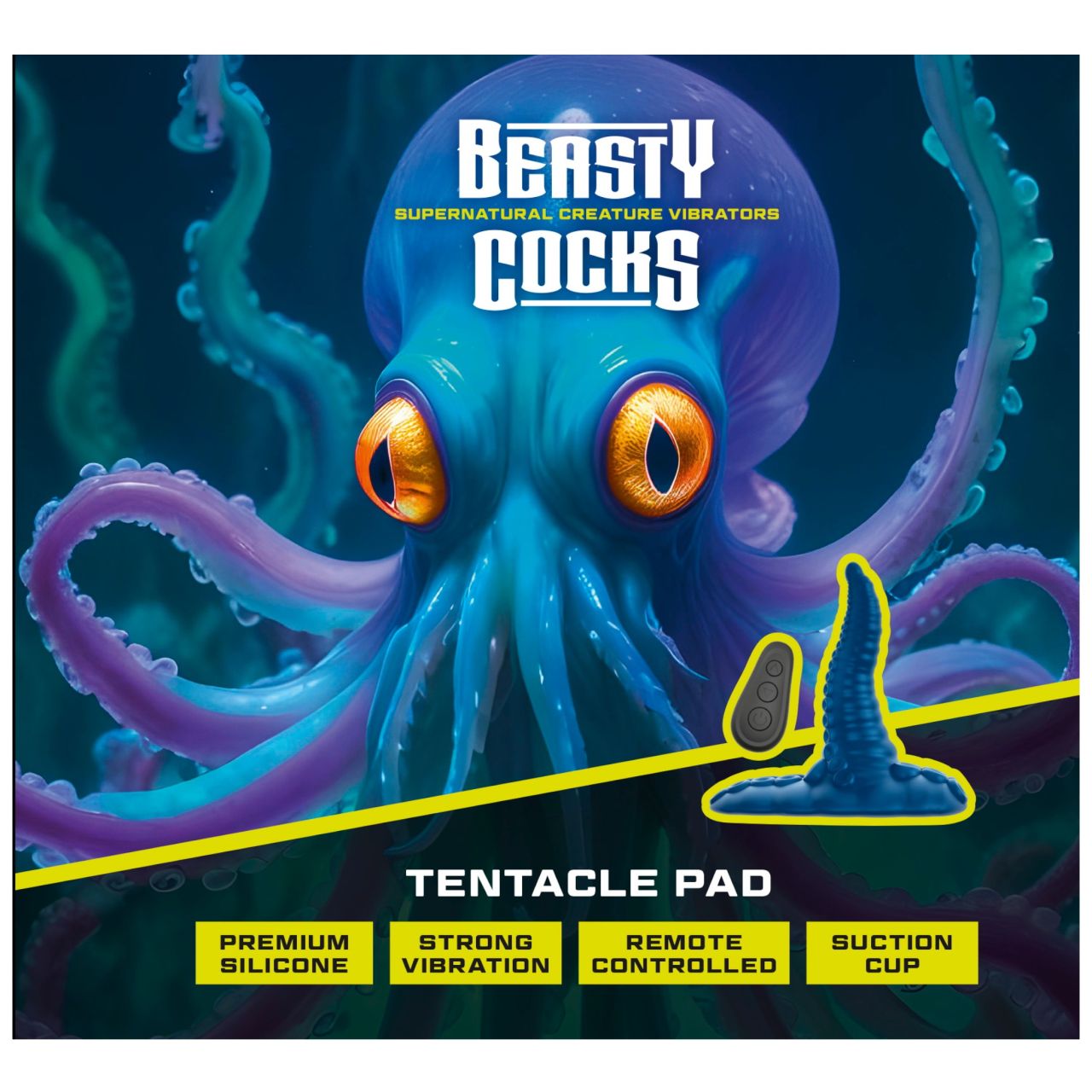 Beasty Cocks - polipkar G-pont párna vibrátor (kék)