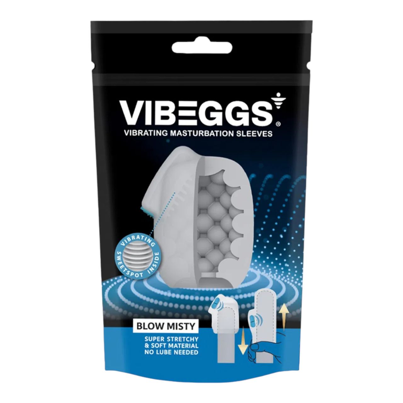 VIBEGGS Blow Misty - vibrációs tojás maszturbátor (fehér) VIBEGGS Blow Misty - vibrációs tojás maszturbátor (fehér)