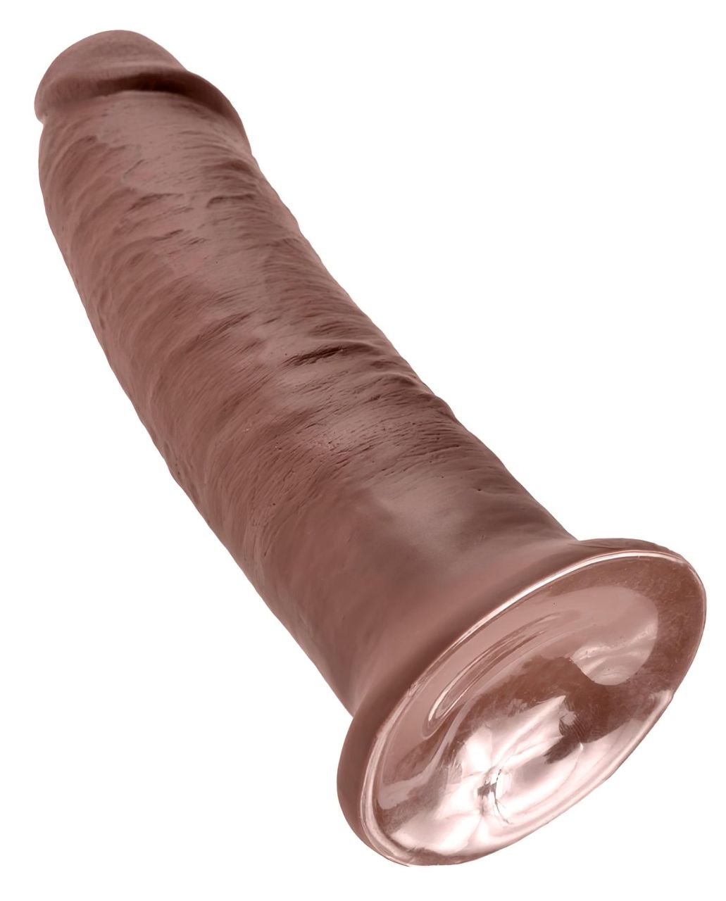 King Cock 10 - nagy tapadókorongos dildó (25cm) - barna