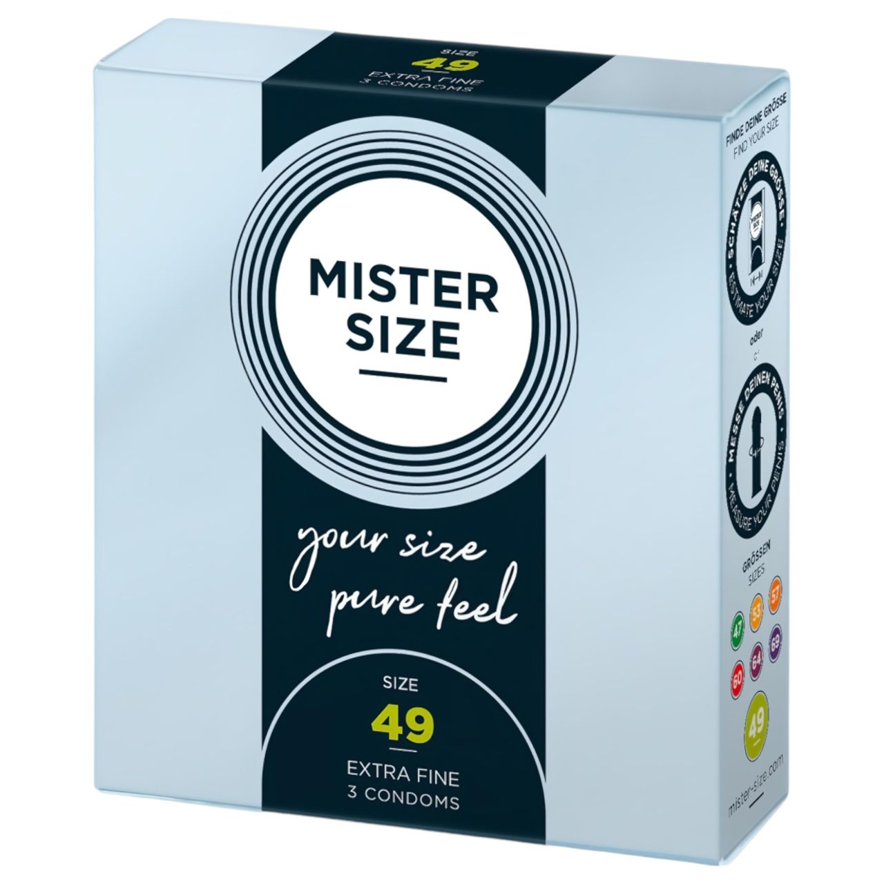 Mister Size vékony óvszer - 49 mm (3 db)