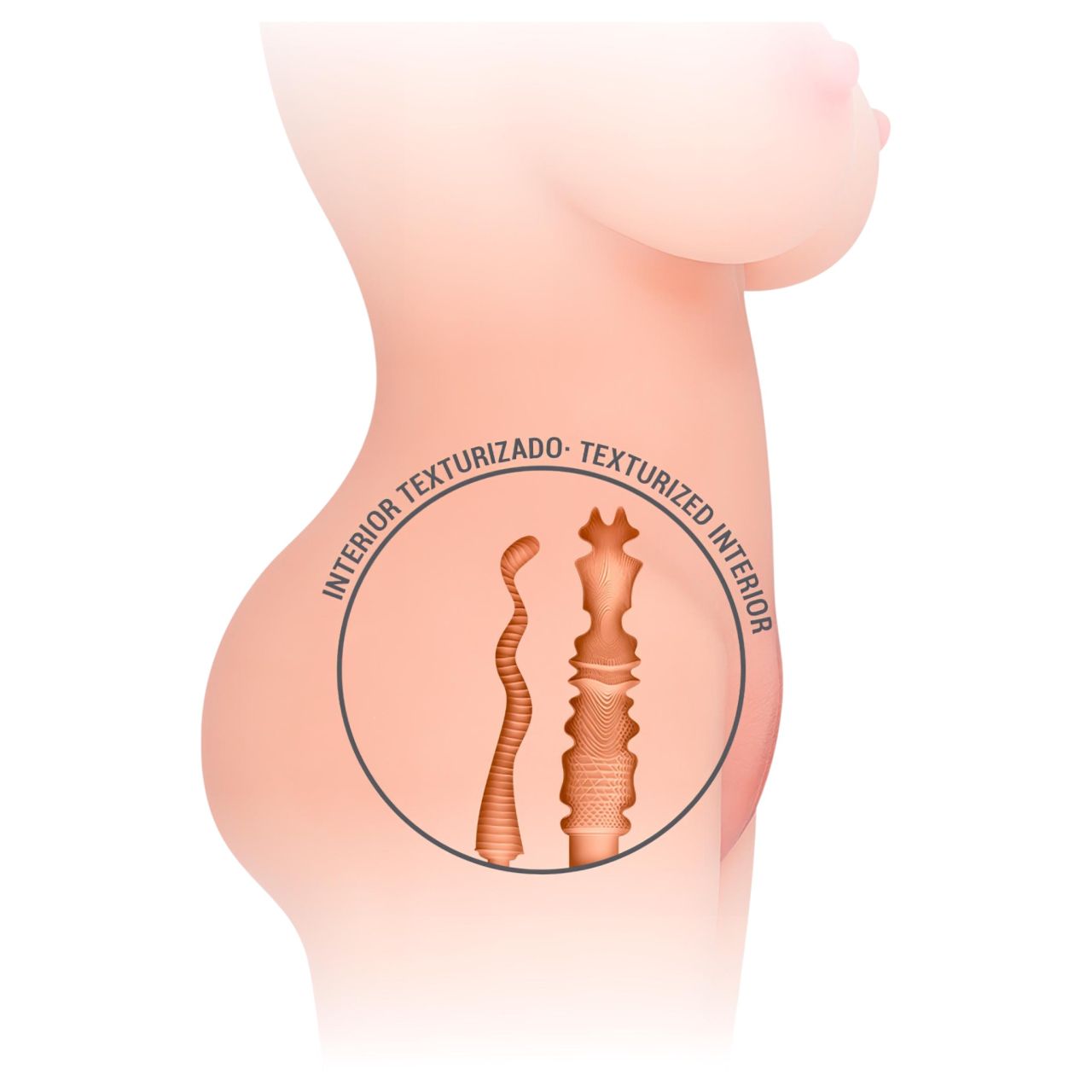 Intense Deep Touch Jesse - élethű torzó maszturbátor (natúr)