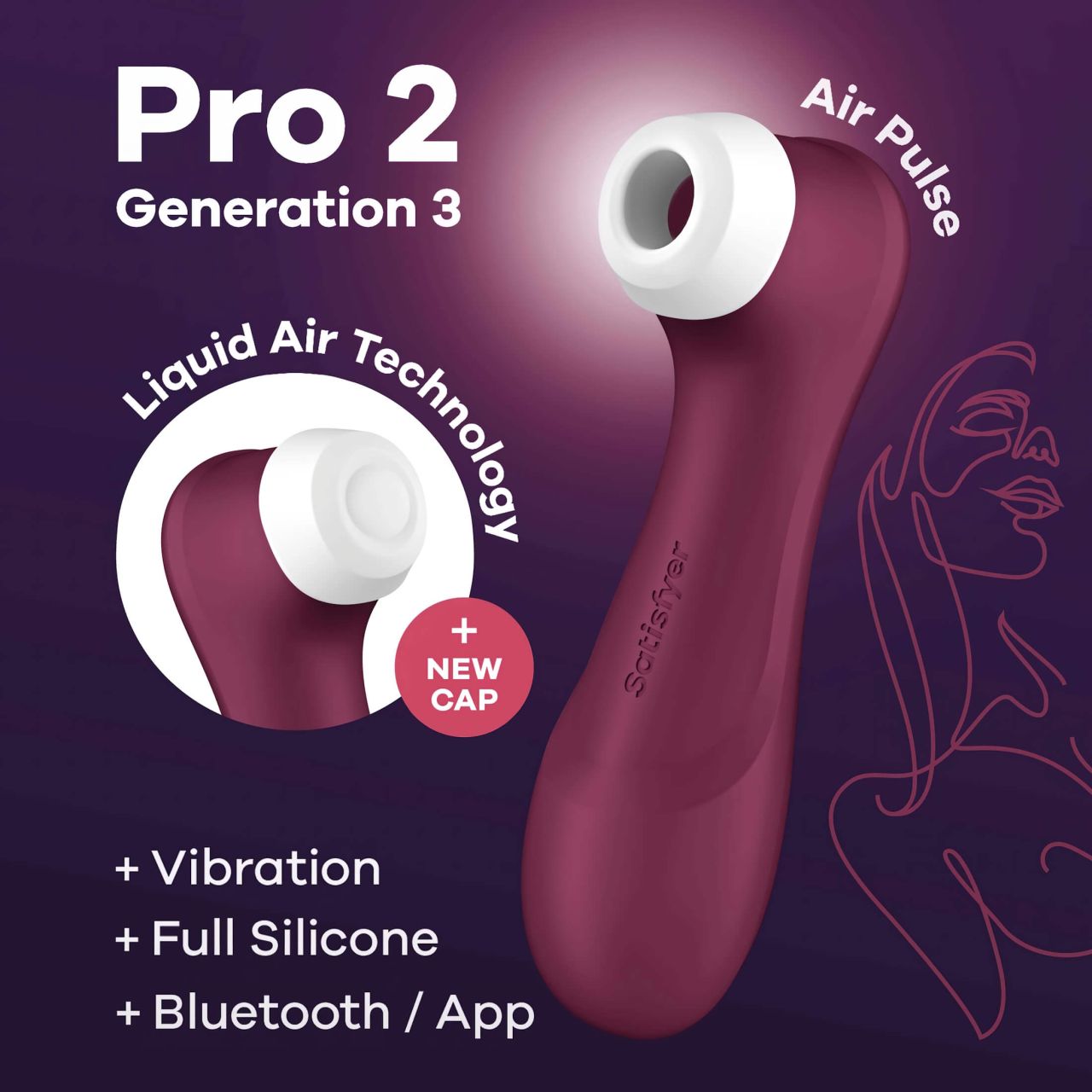 Satisfyer Pro 2 Gen3 - okos léghullámos csiklóizgató (piros) Satisfyer Pro 2 Gen3 - okos léghullámos csiklóizgató (piros)
