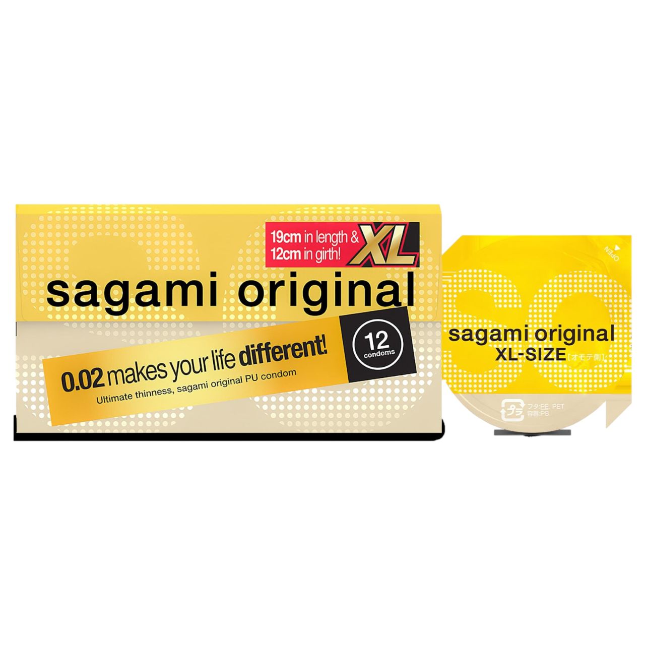 Sagami Original 0,02 XL - óvszer - 61 mm (12 db)