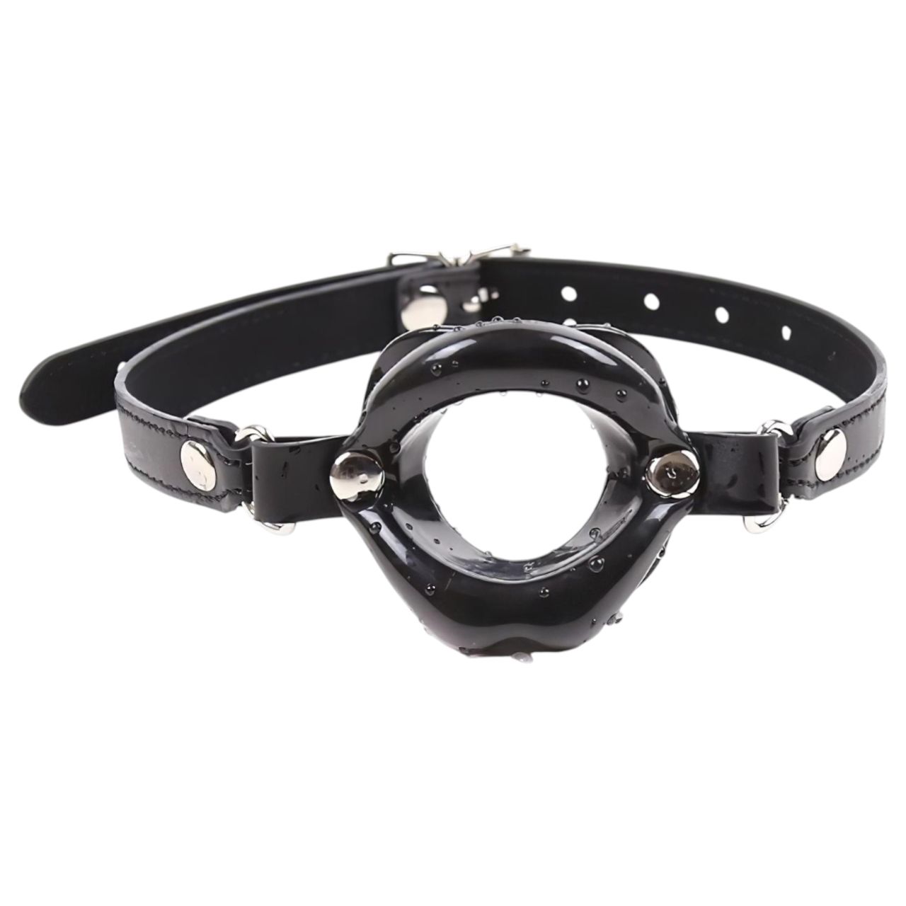 Latetobed - száj formájú szilikon szájpecek (fekete)