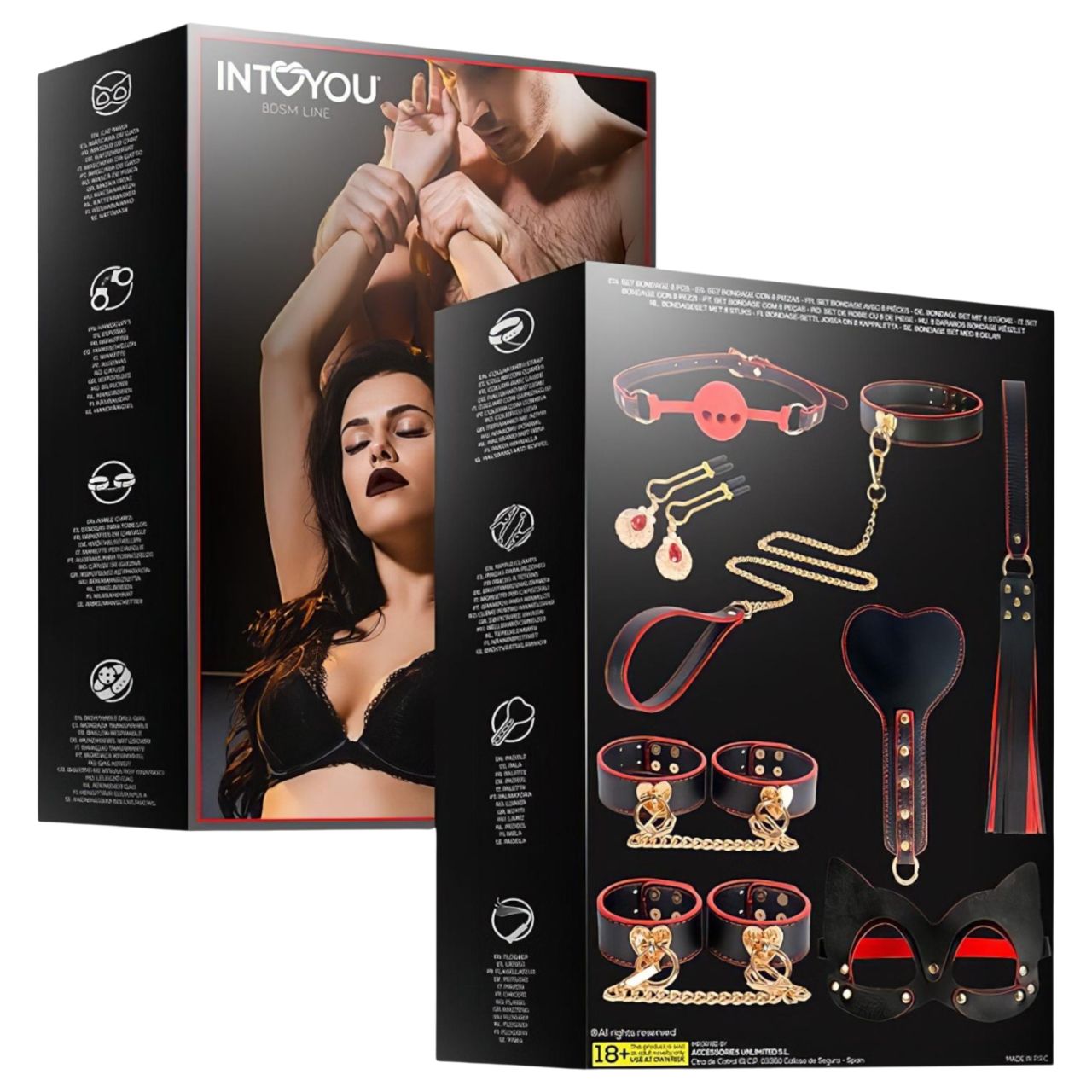 INTOYOU - BDSM haladó szett - 8 részes (fekete)