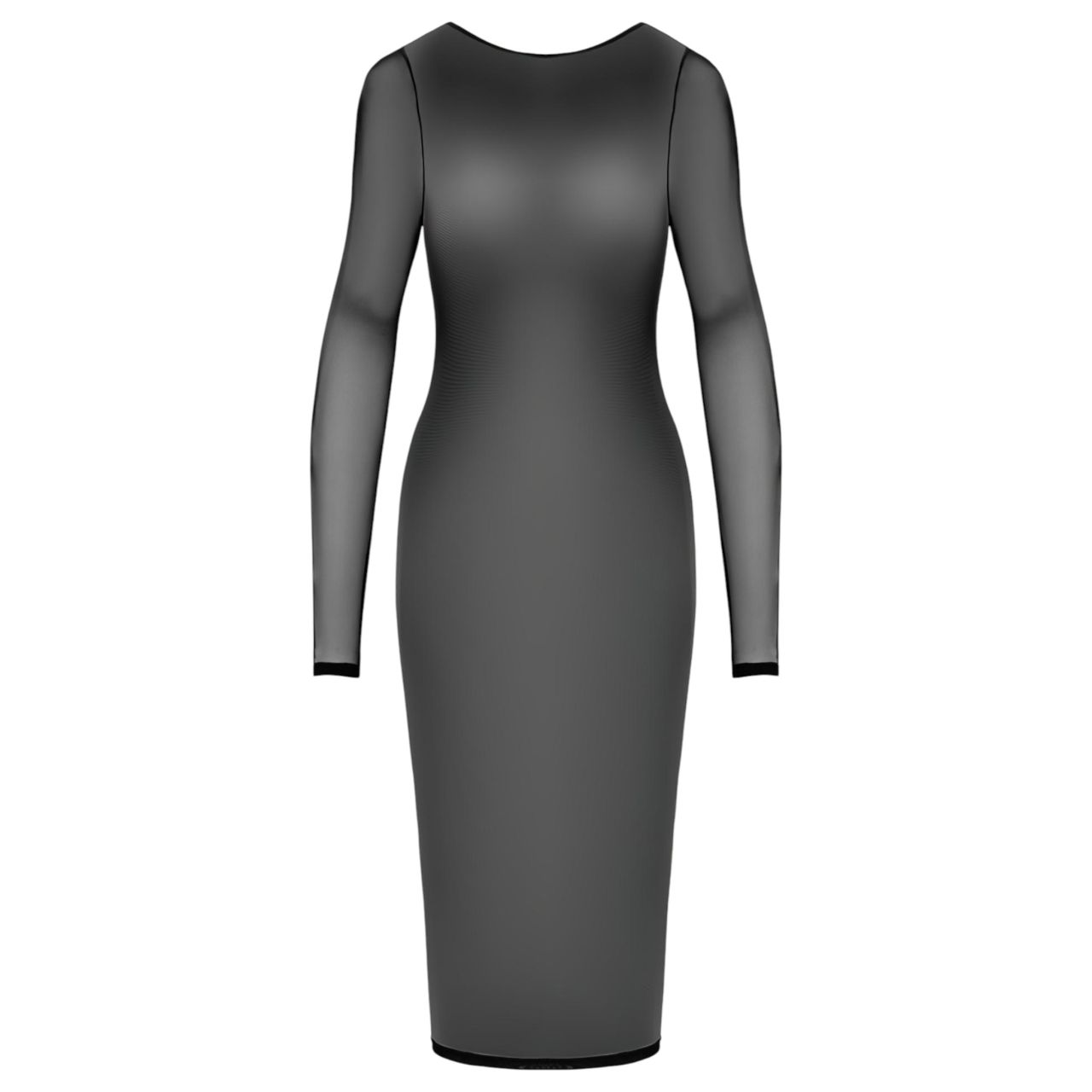 Cottelli Party - áttetsző, cipzáras ruha (fekete)