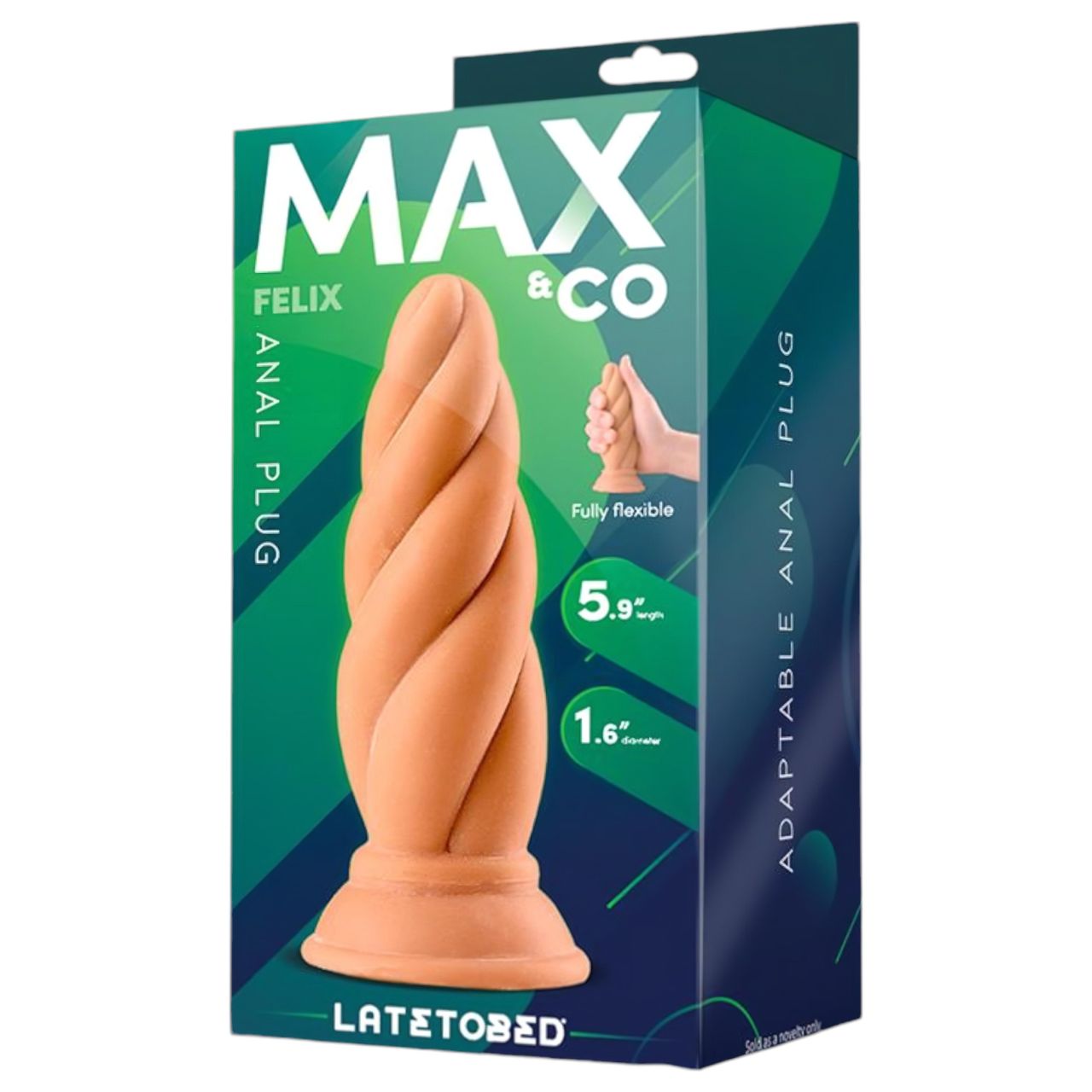 Max & Co Felix - csavaros anál plug - 15 cm (natúr) Max & Co Felix - csavaros anál plug - 15 cm (natúr)