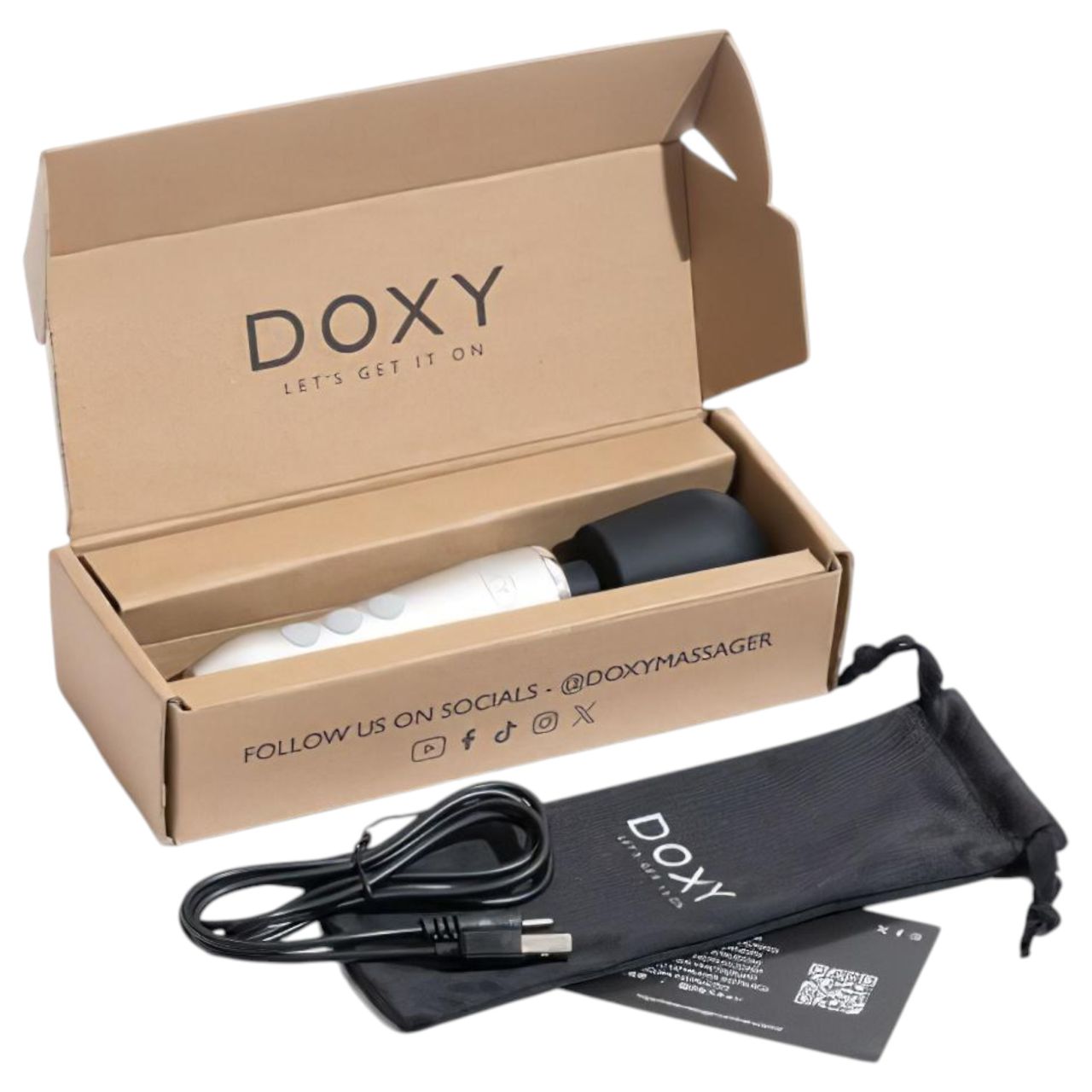 Doxy Go - masszírozó vibrátor (ezüst)