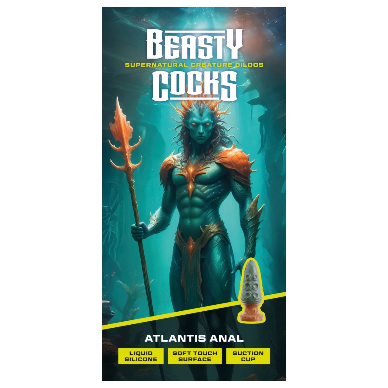 Beasty Cocks Atlantis - análplug (zöld)