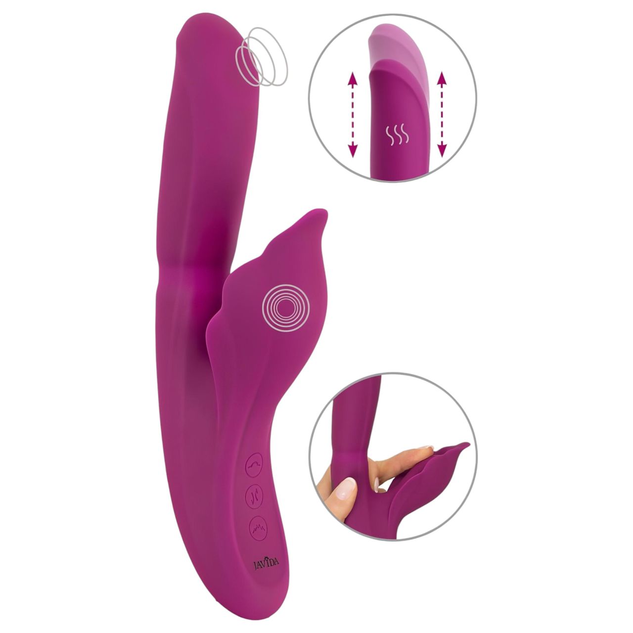 Javida - 4in1 G-pont és csikló izgató vibrátor (lila) Javida - 4in1 G-pont és csikló izgató vibrátor (lila)