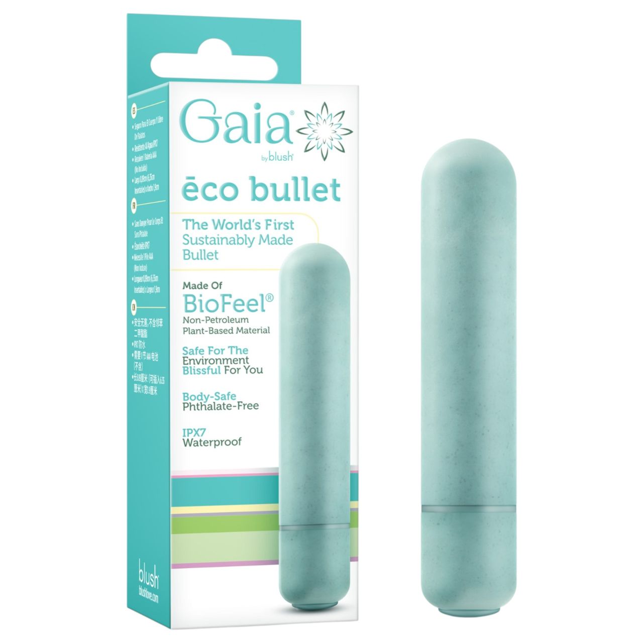 Gaia Eco M - környezetbarát rúdvibrátor (türkiz) - közepes Gaia Eco M - környezetbarát rúdvibrátor (türkiz) - közepes
