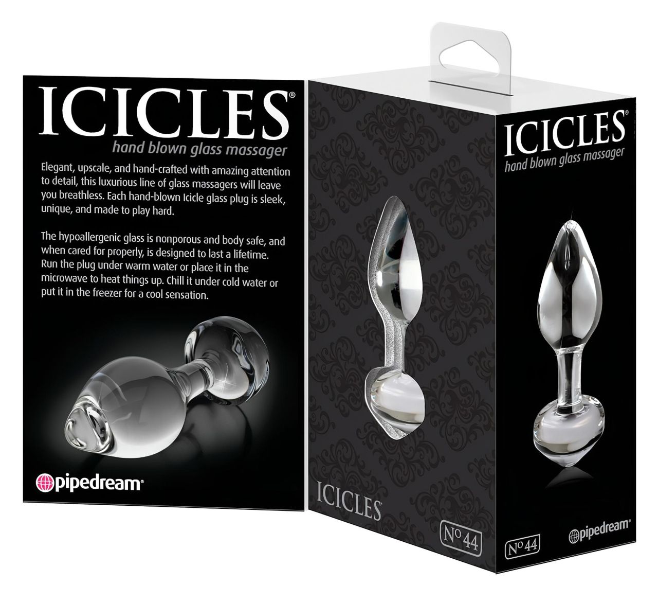 Icicles No. 44 - kúpos, üveg anál plug (átlátszó) Icicles No. 44 - kúpos, üveg anál plug (átlátszó)