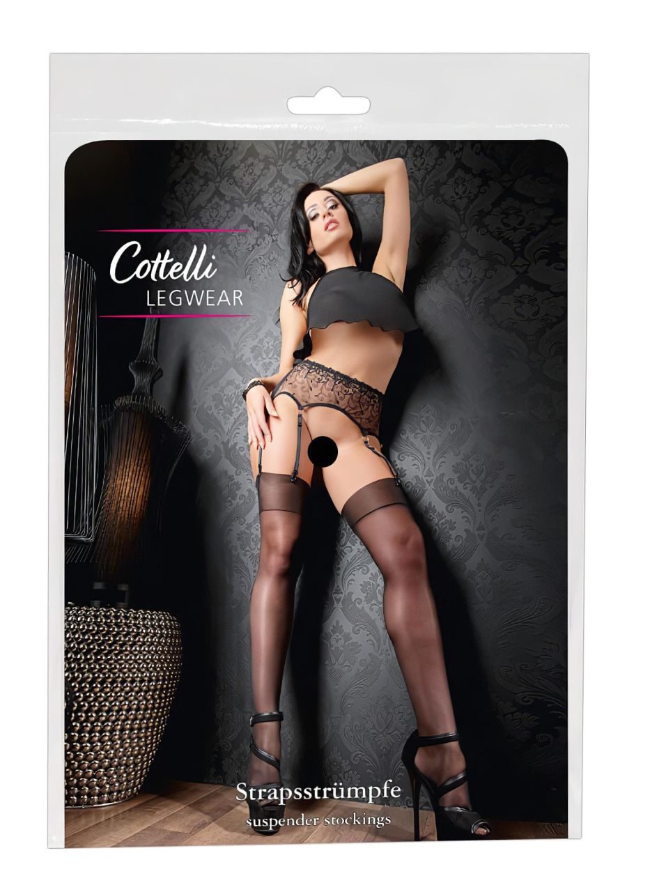 / Cottelli - selymes harisnya (fekete)