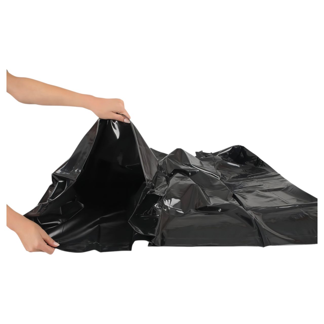 Fetish - Vinyl szex ágynemű (fekete, 135 × 200 cm)