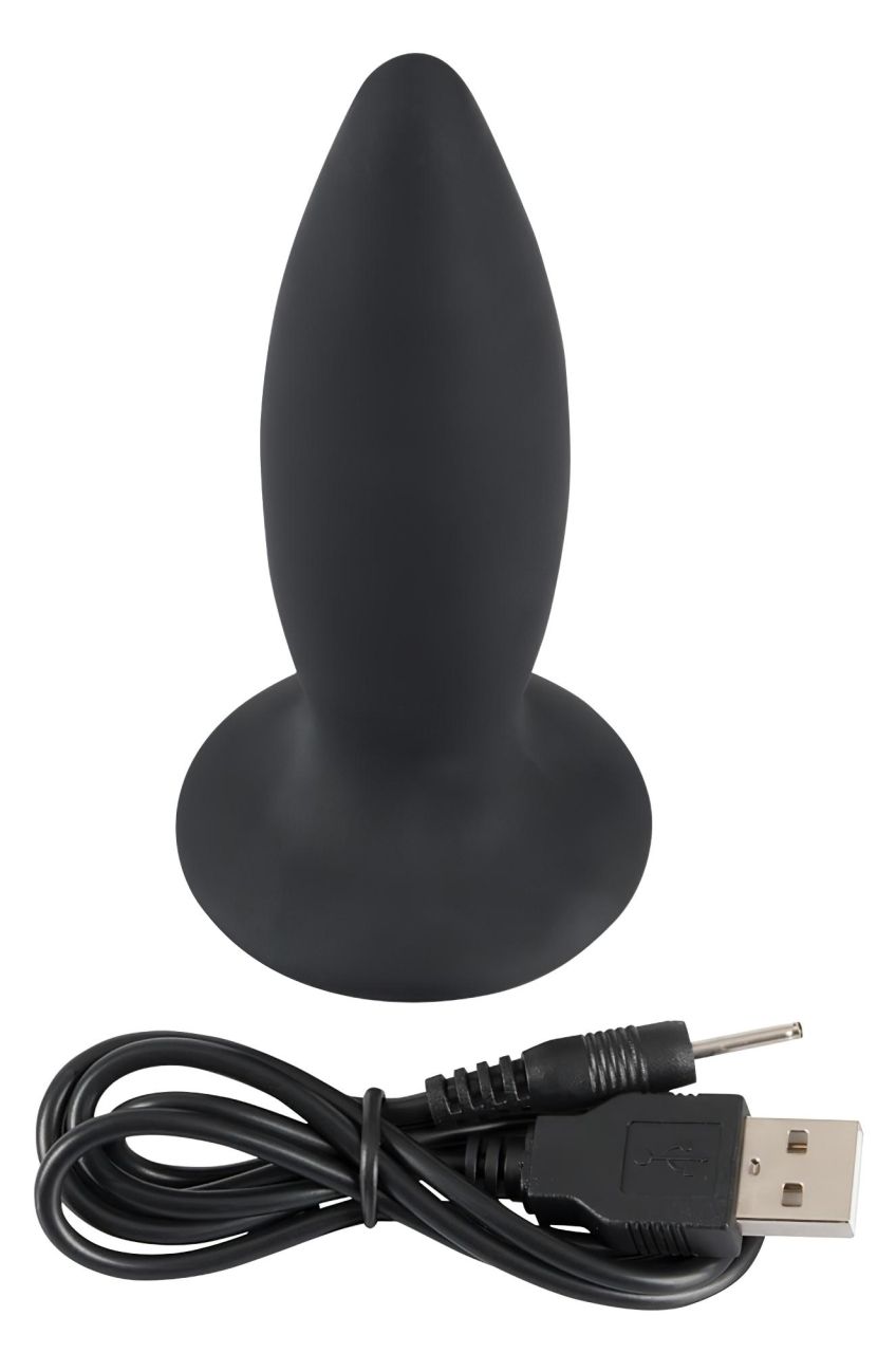 Black Velvets S - akkus, kezdő anál vibrátor - kicsi (fekete)