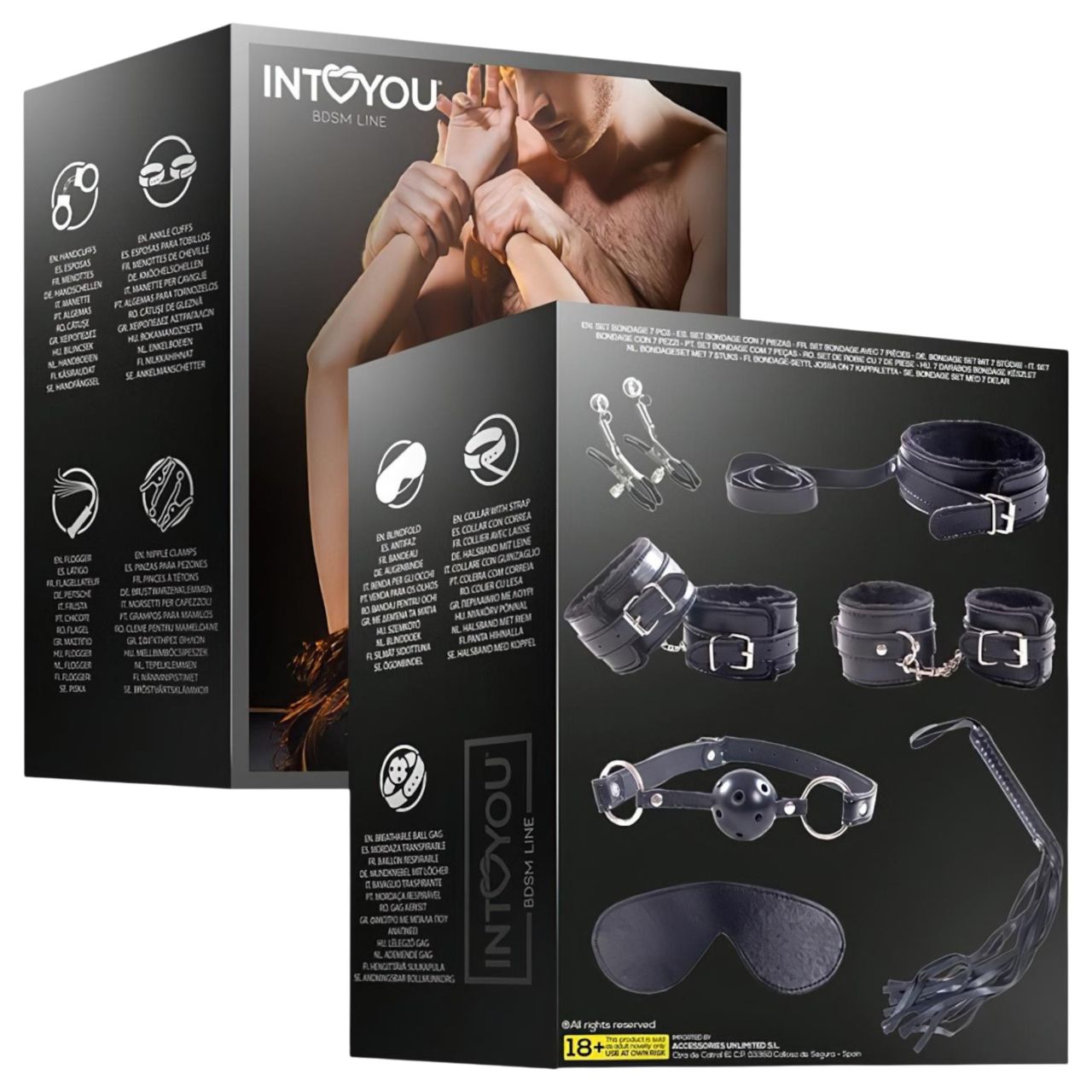 INTOYOU - BDSM kezdő szett - 7 részes (fekete)