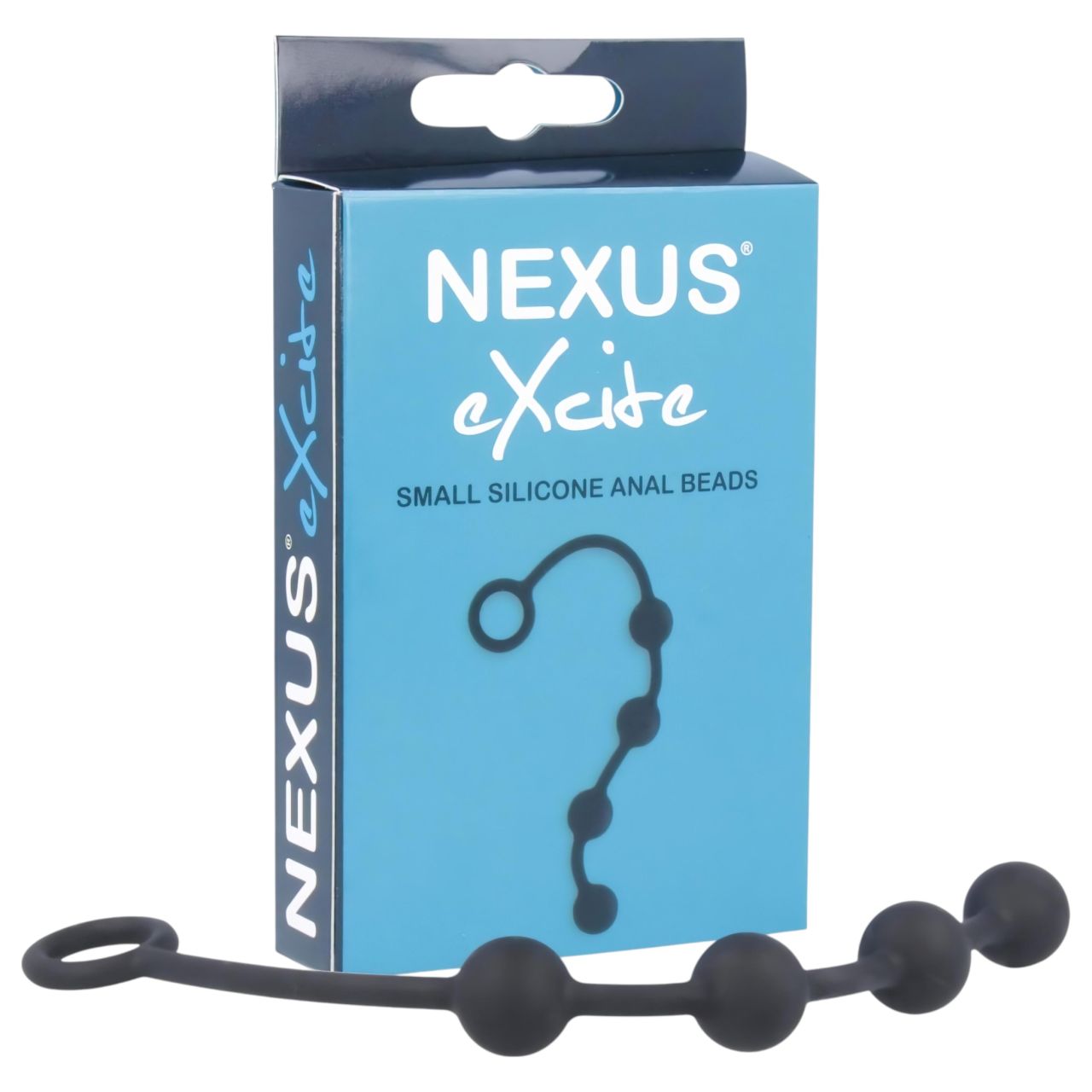 Nexus Excite - 4 gyöngyös anál dildó (fekete, kicsi)